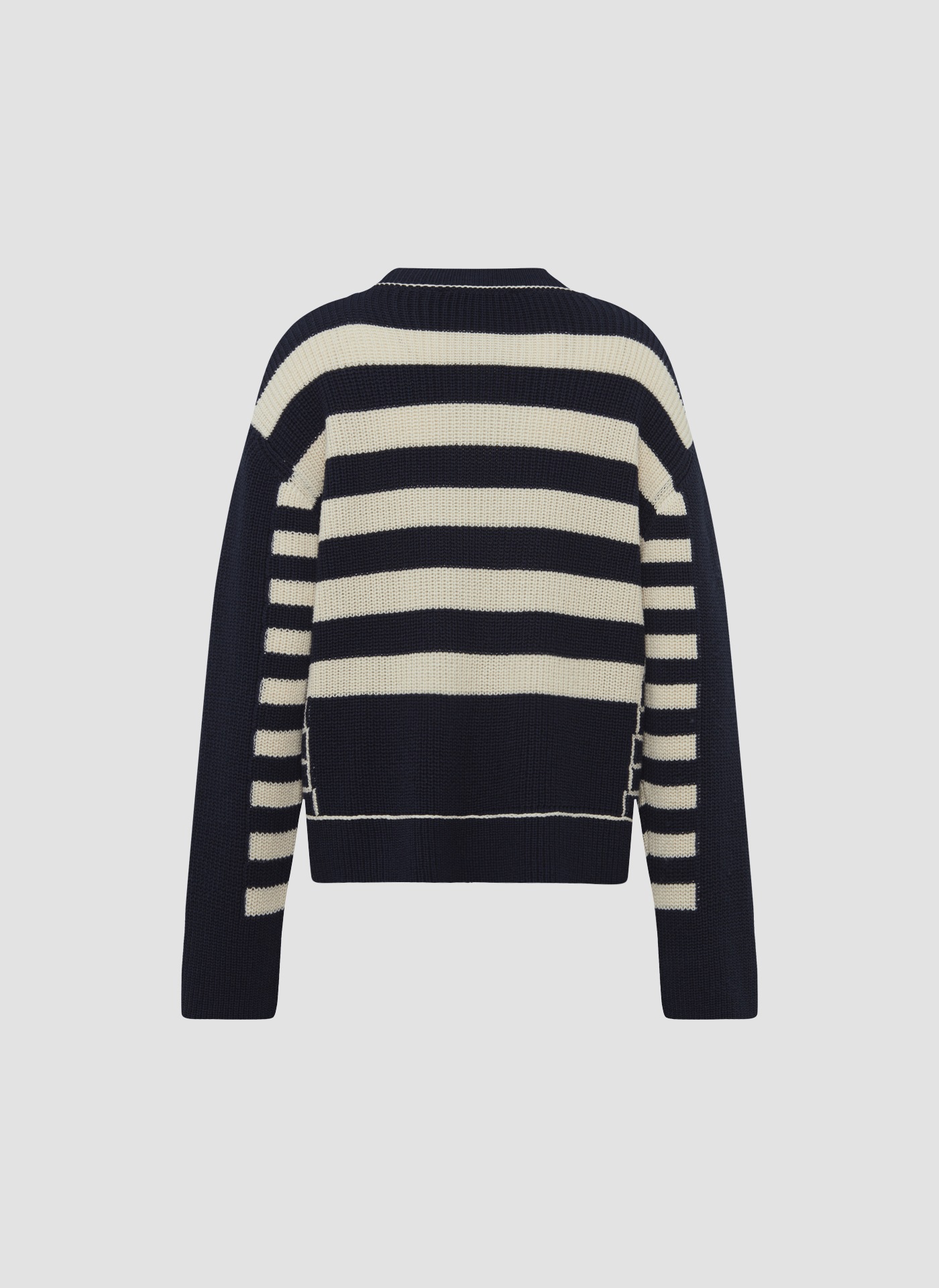 LeComte Strickjacke »LeComte Strickjacke mit Perlfang-Strickart und Streifenmuster«