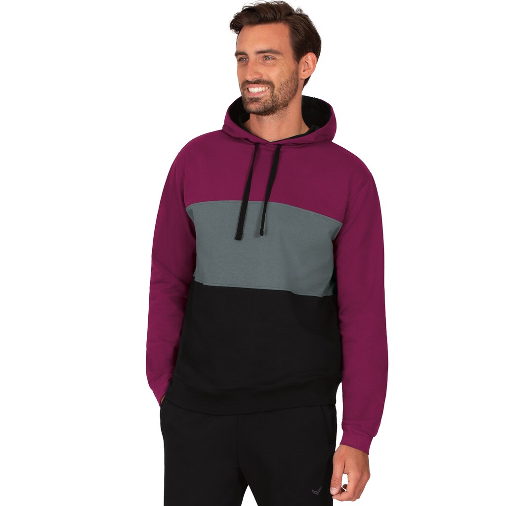 Trigema Kapuzenpullover »TRIGEMA Dreifarbiger Hoodie in Bio-Qualität«