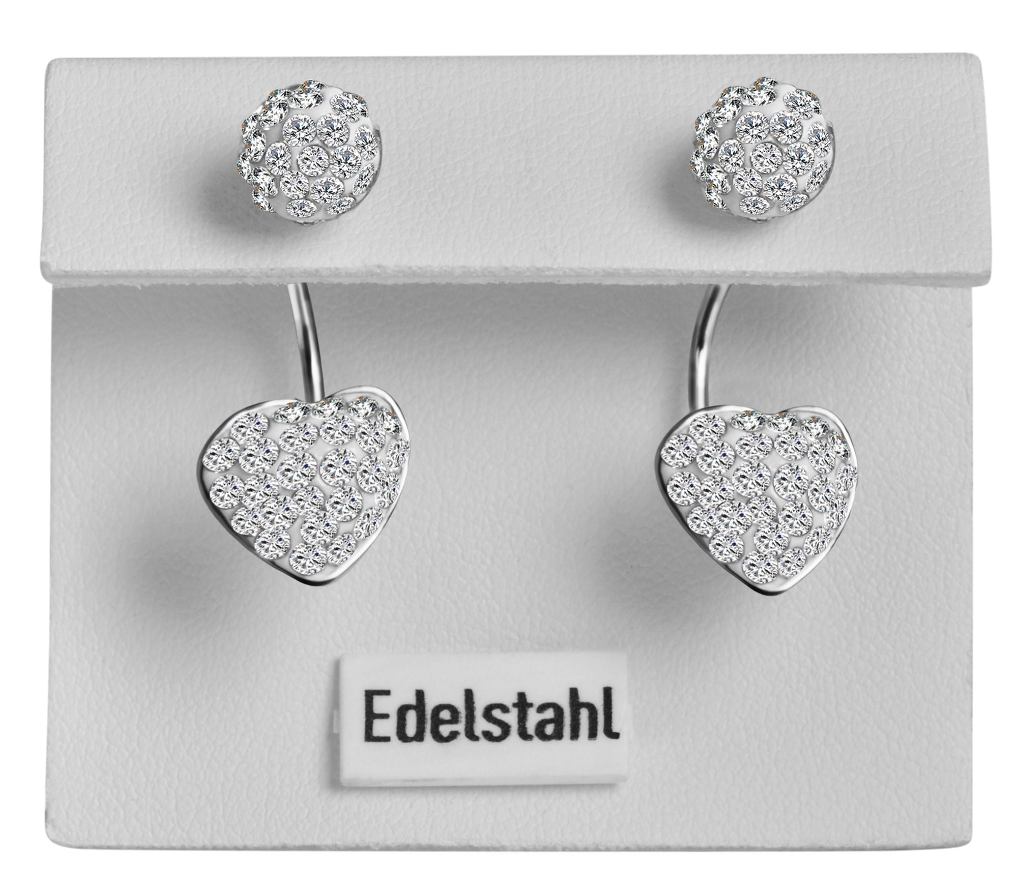 Adelia´s Paar Ohrhänger "Ohrringe – Ohrstecker aus Edelstahl mit Strass Steinchen" Zum Verschenken an Menschen, die Ihnen am Herzen liegen