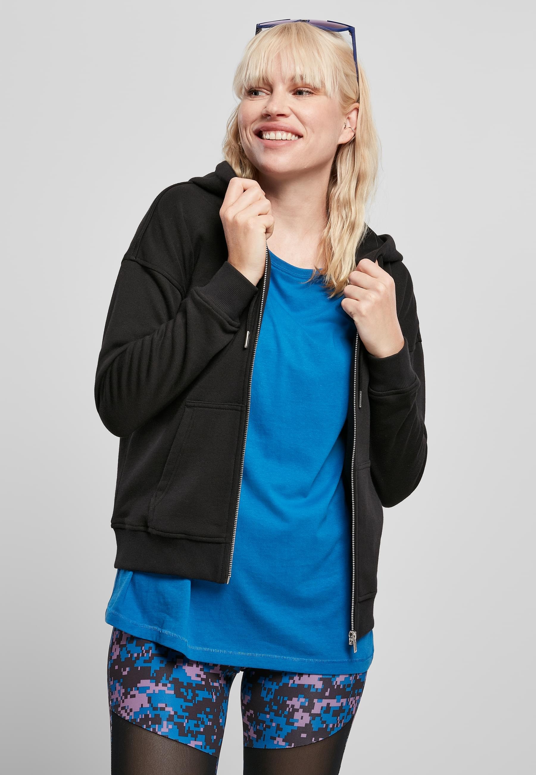 URBAN CLASSICS Sweatjacke »Urban Classics Damen Ladies Organic Terry Zip Hoody«