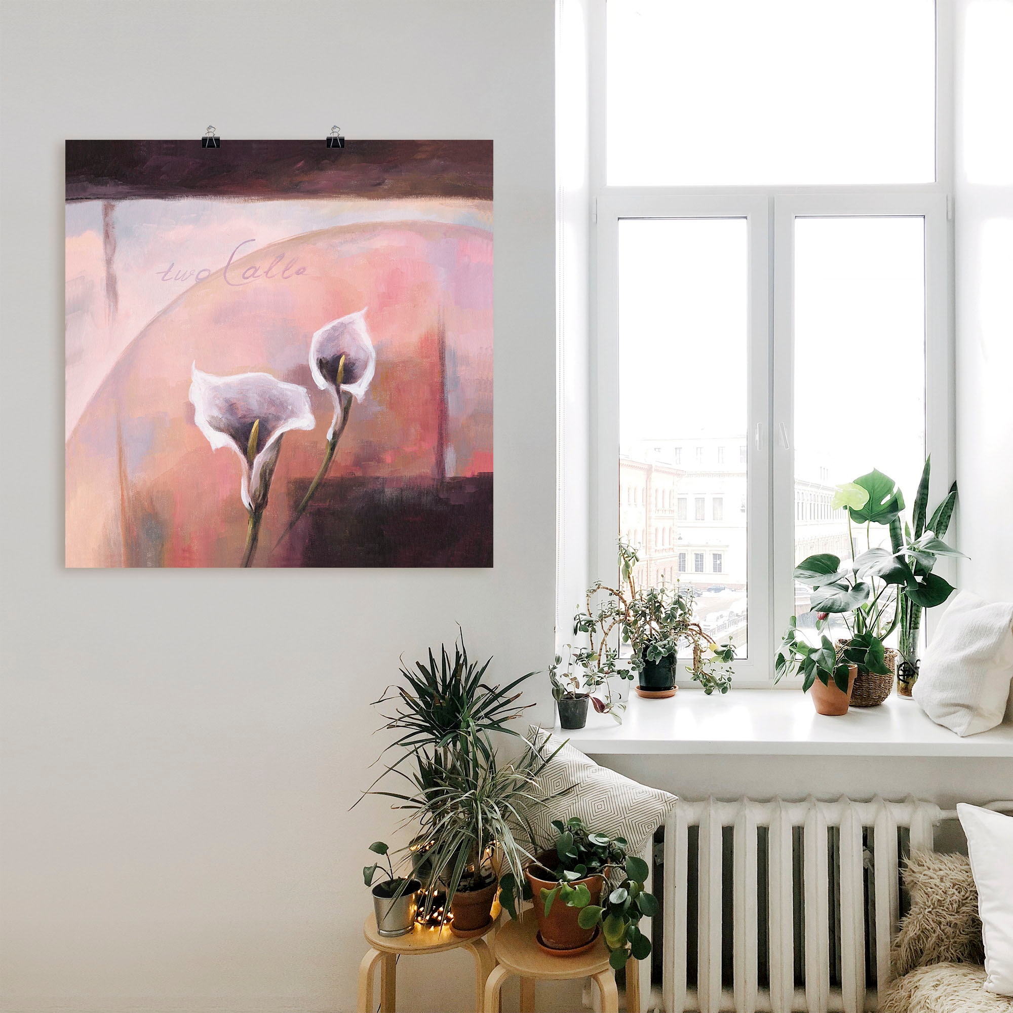 Artland Wandbild »Zwei Callas«, Blumen, (1 St.), als Alubild, Leinwandbild, Wandaufkleber oder Poster in versch. Größen