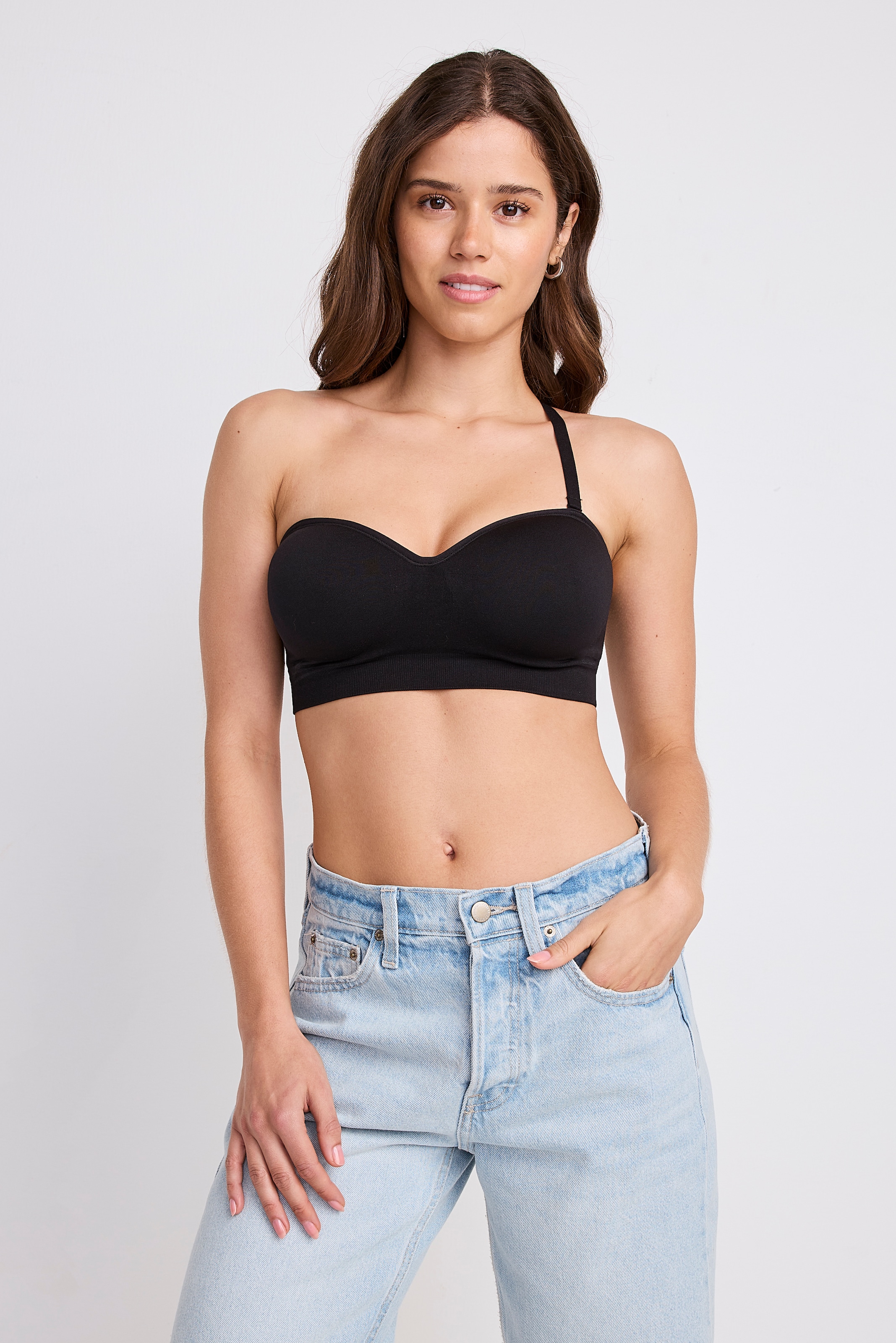 Jockey Bügelloser BH »SEAMFREE MULTIWAY BANDEAU BRA«, Abnehmbare Träger, Breites Unterbrustband