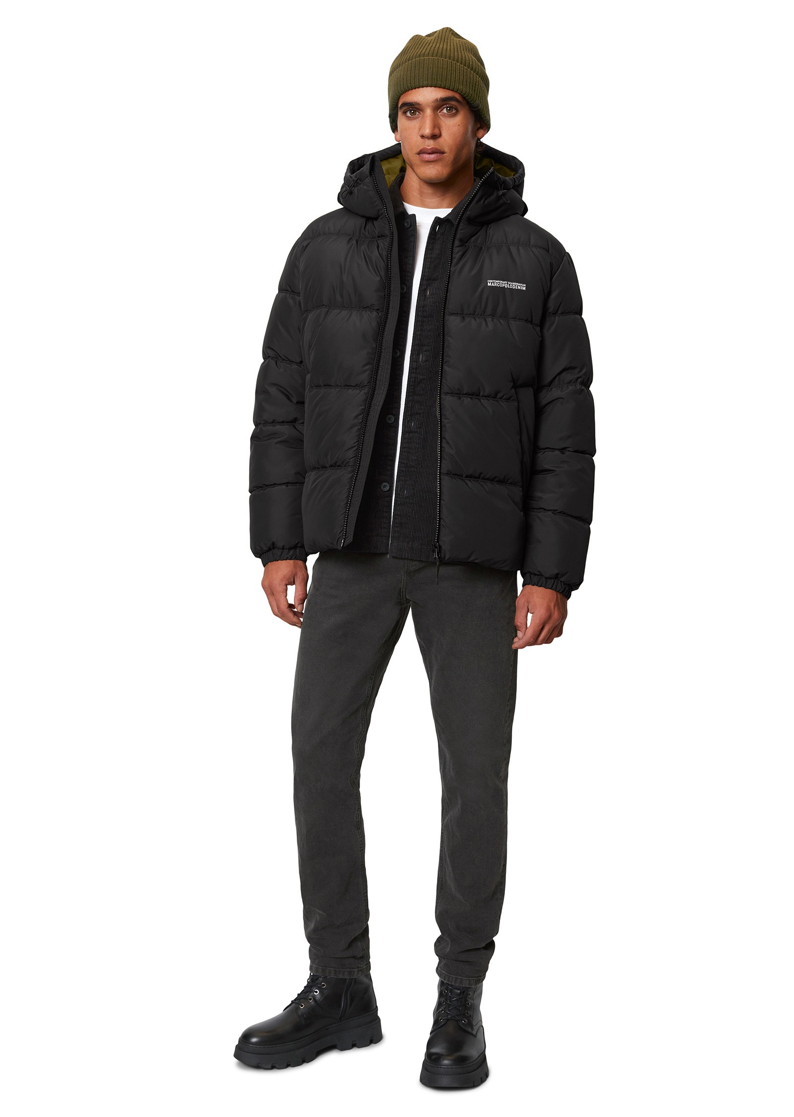 Marc O'Polo DENIM Outdoorjacke »mit No-Down-Wattierung«, ohne Kapuze