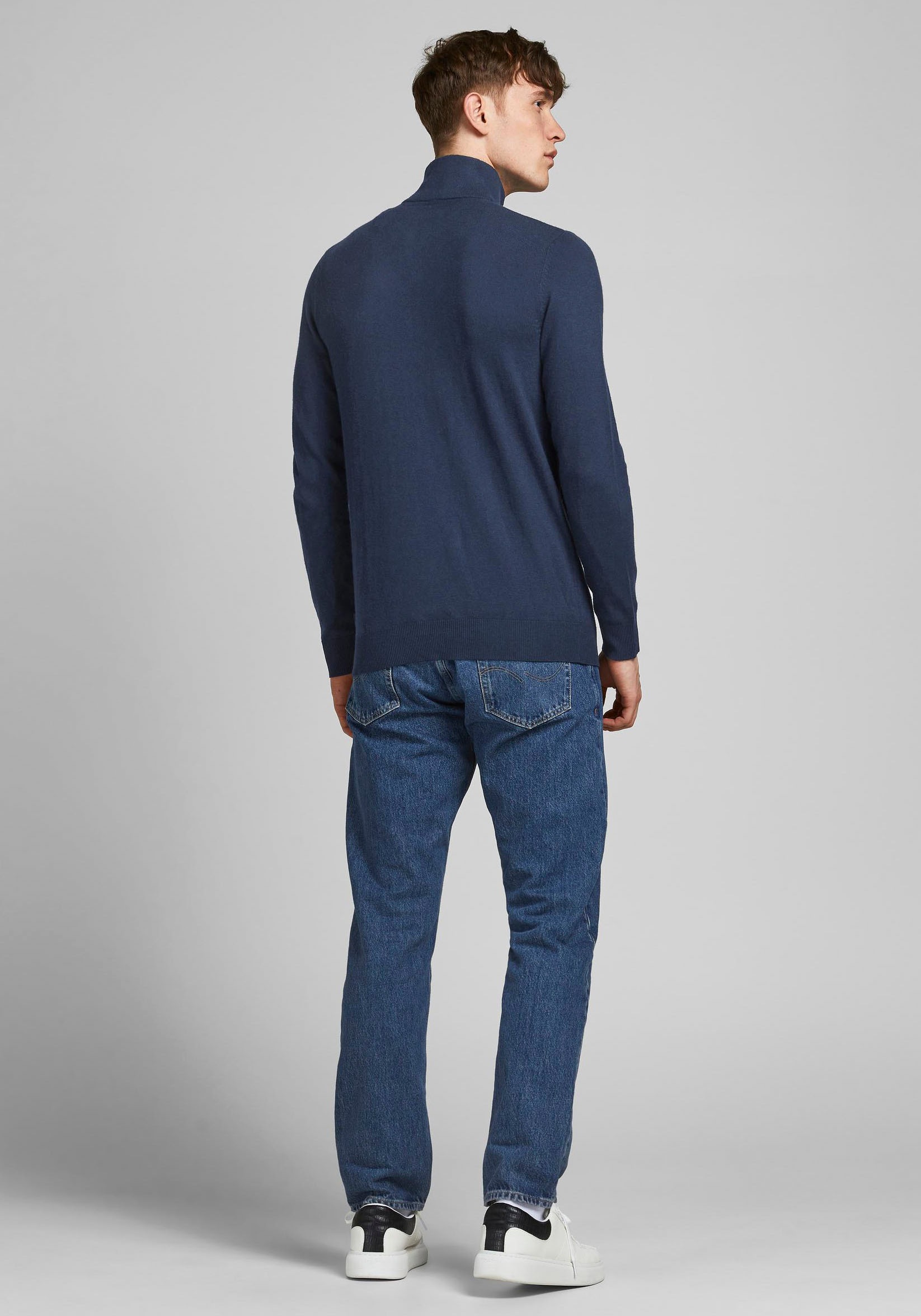 Jack & Jones Rundhalspullover "EMIL KNIT HALF ZIP" günstig online kaufen