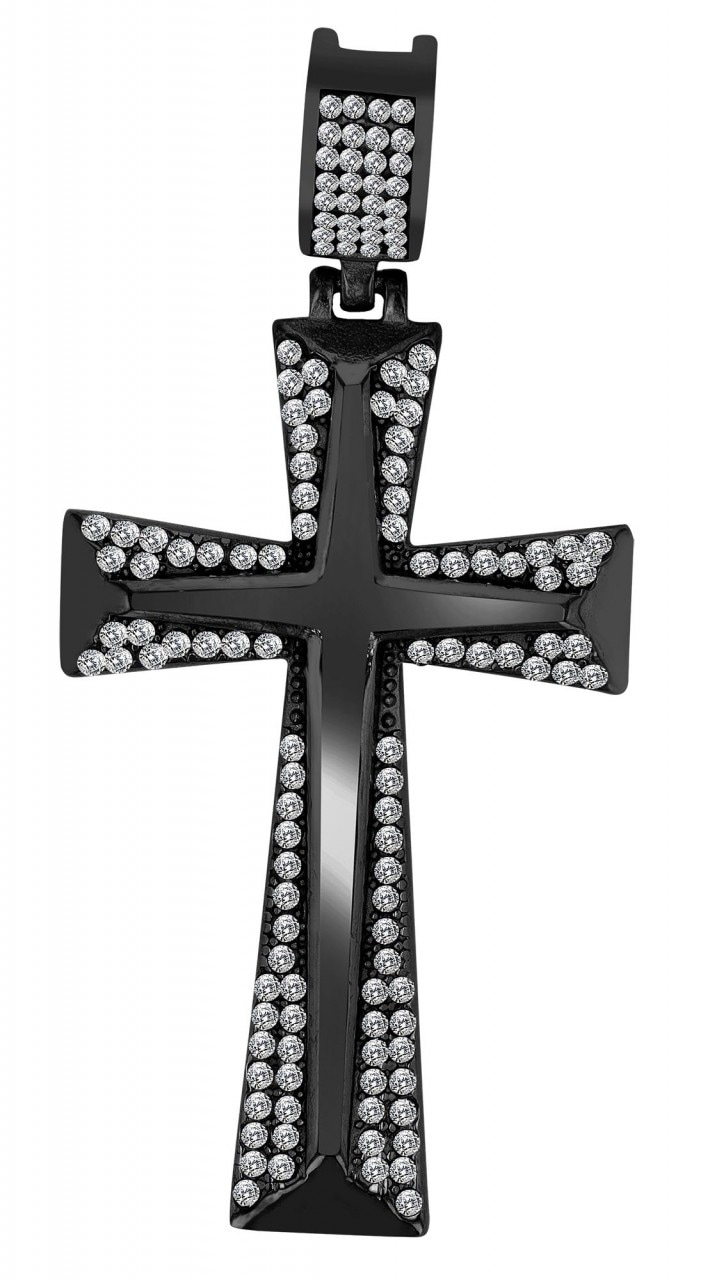 Kettenanhänger ADELIA´S "stylischer Kreuz Anhänger aus Edelstahl", gold, Schmuckanhänger, Damen, Edelstahl, Kettenanhänger