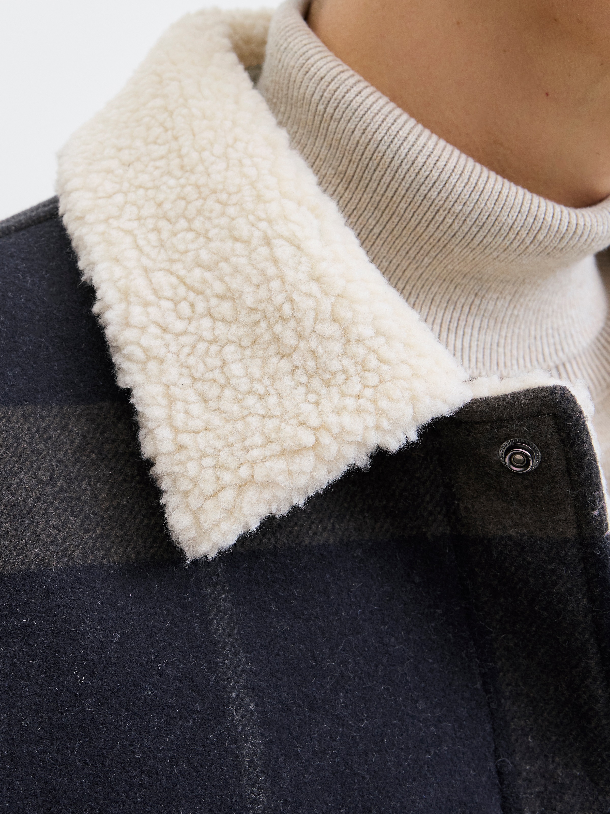 Thumbnail - Jack & Jones Wolljacke "JPRBLUTEXAS WOOL BLEND TRUCKER JACKET SN" ohne Kapuze