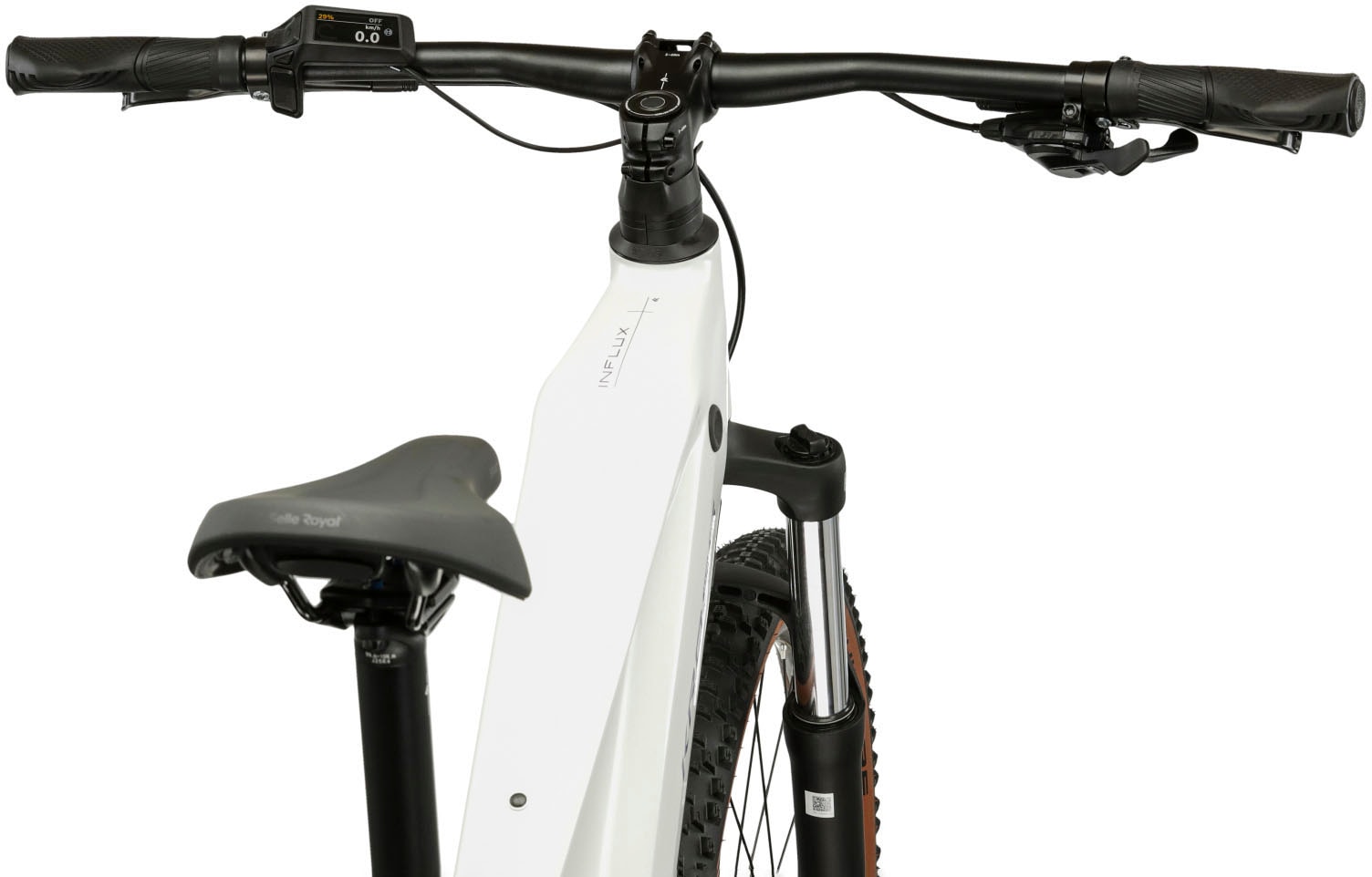 Kross »Influx Hybrid 2.0 16,7Ah / 600 Wh 29 Zoll weiß 9 Gänge 2026« 9 Gang Shimano CUES U4000 Schaltwerk Kettenschaltung Mittelmotor 250 W