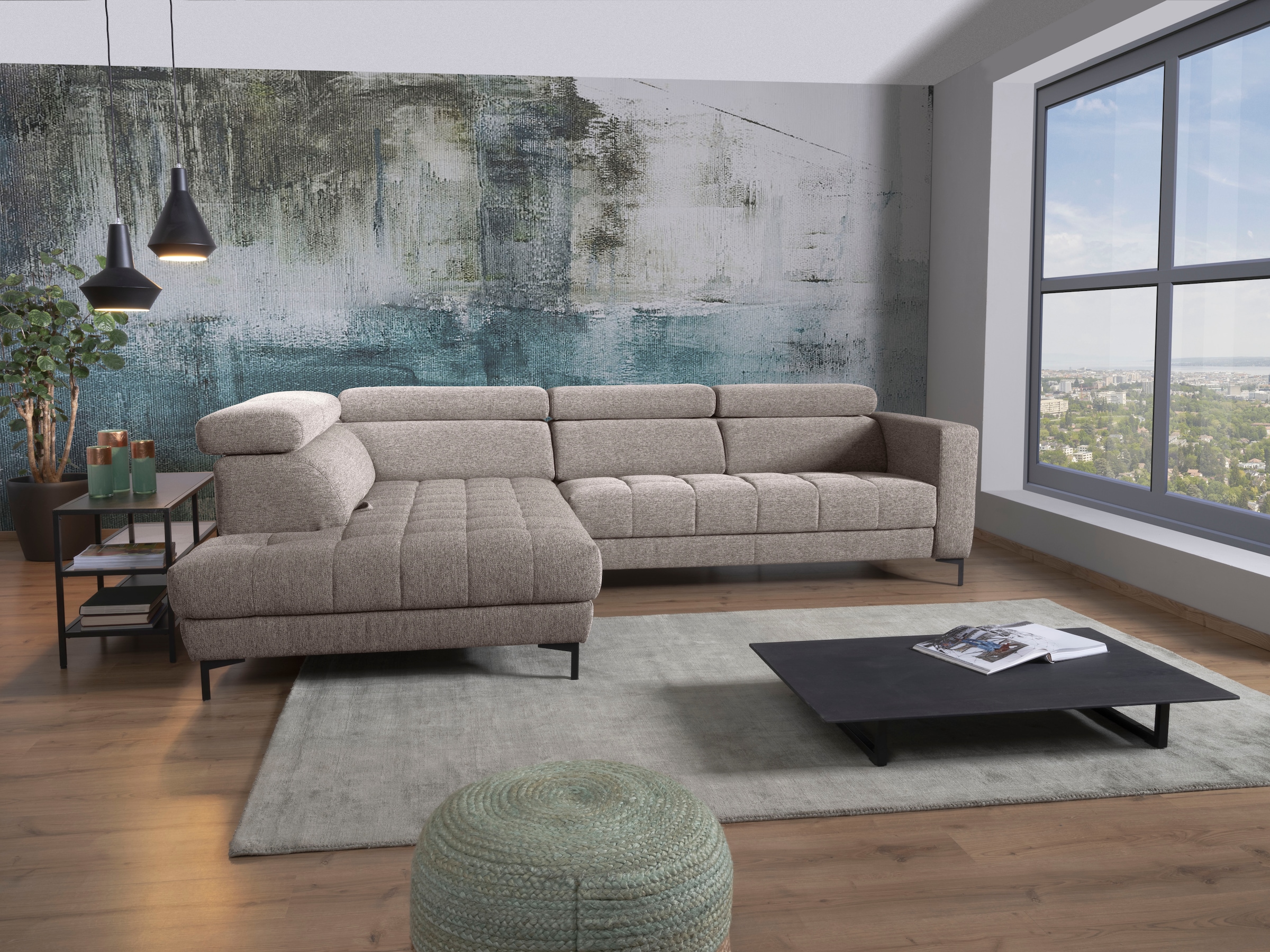 alina Ecksofa "Bahira" Inkl. Rückenlehnen- und Sitztiefenverstellung, Breit günstig online kaufen