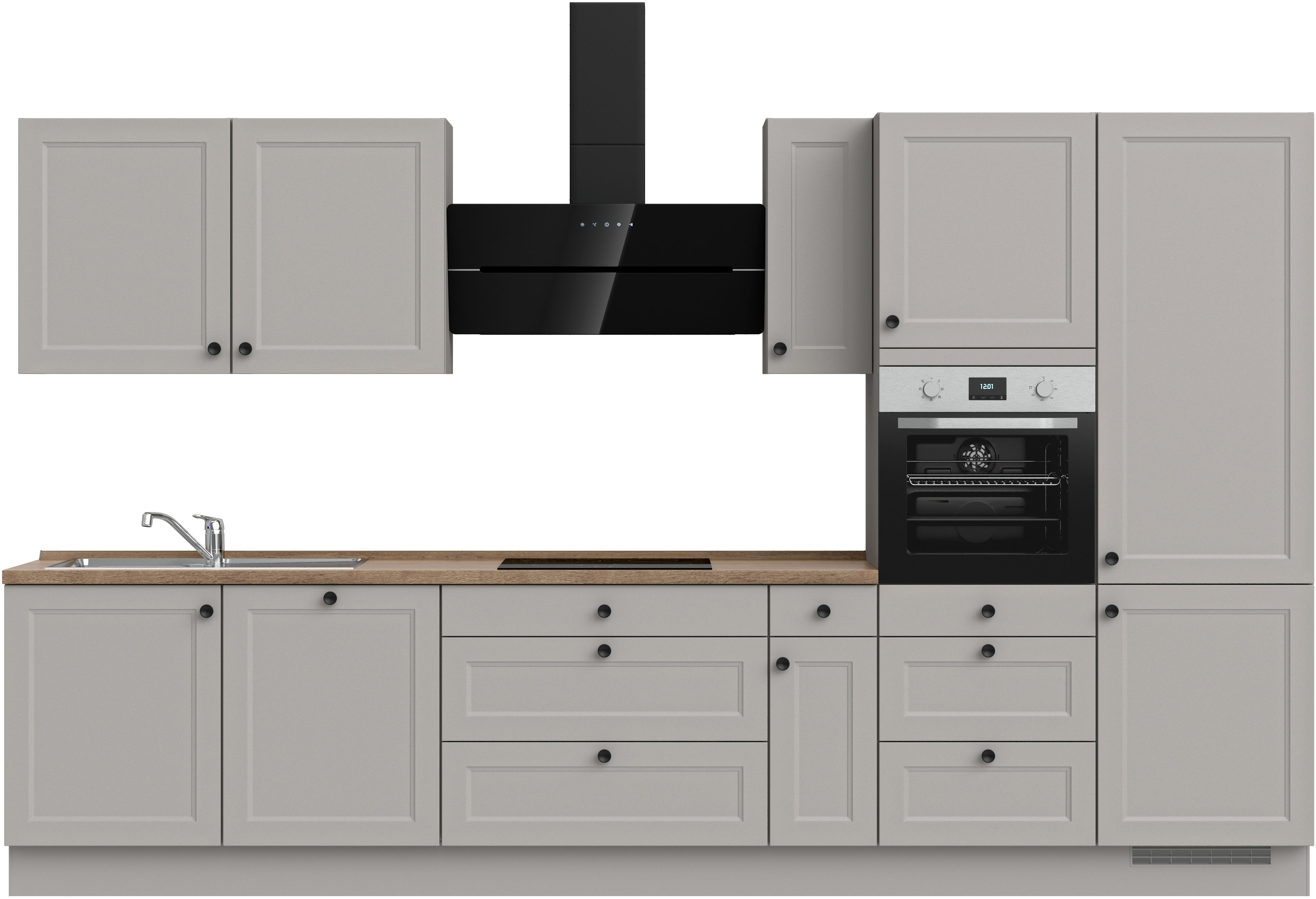 nobilia Küchenzeile ""Cascada II", NEU: individuell anpassbar mit gratis Profi-Beratung" vormontiert, Breite 360 cm, Ausrichtung wählbar, wahlw. mit E-Geräten