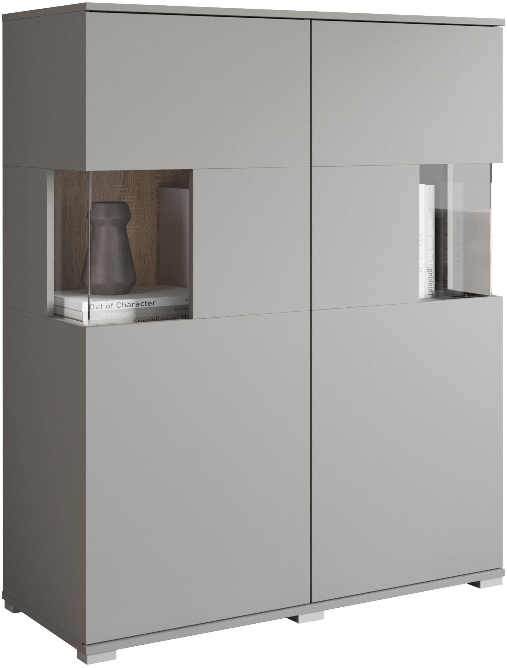 OTTO home Highboard "Kenia" 1 Stk. tlg. Modernes Highboard mit Glastüren, B günstig online kaufen