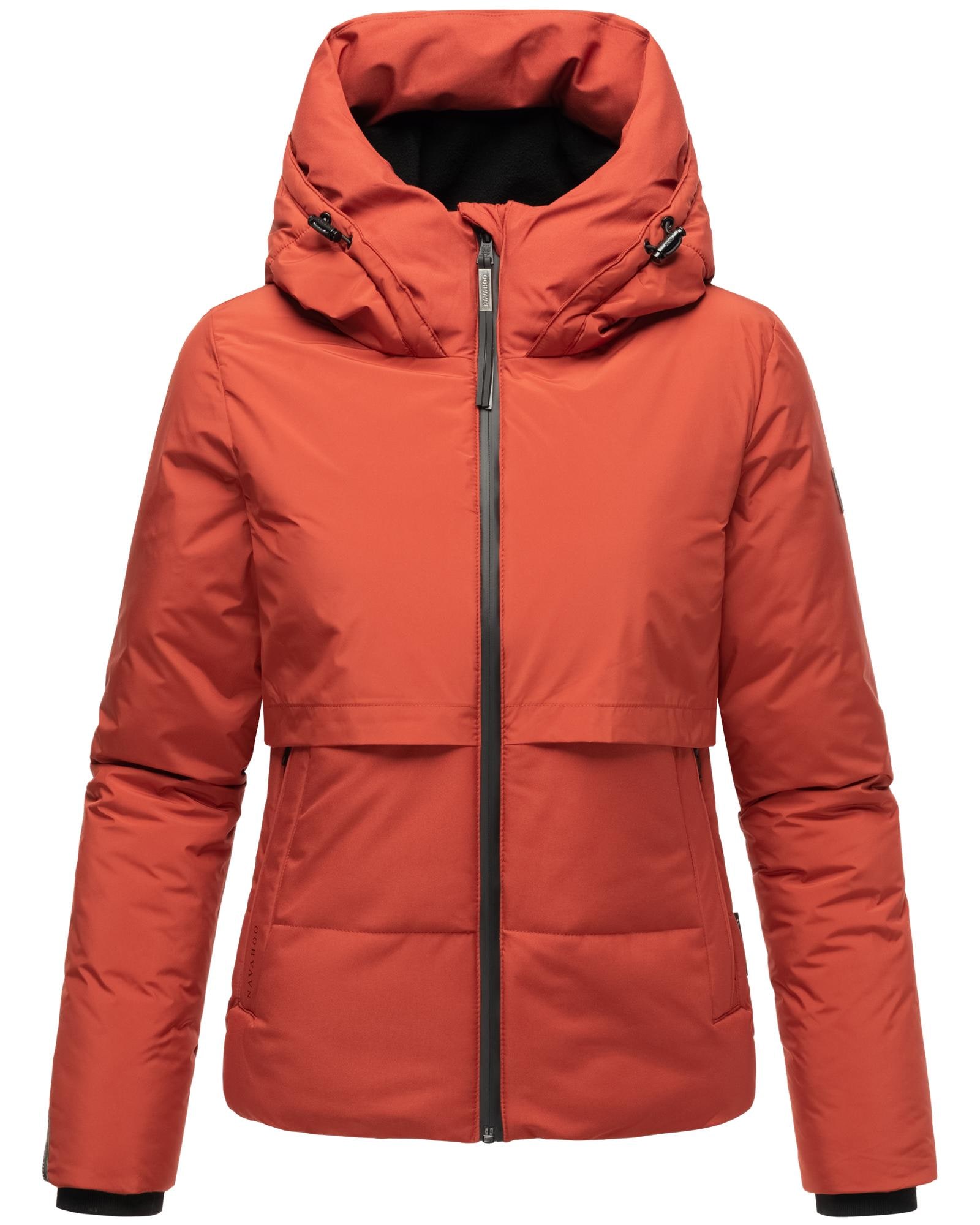 Navahoo Steppjacke »Liebesküken XIV«, mit Kapuze, modische Damen Winterjacke mit Fleece-Innenfutter