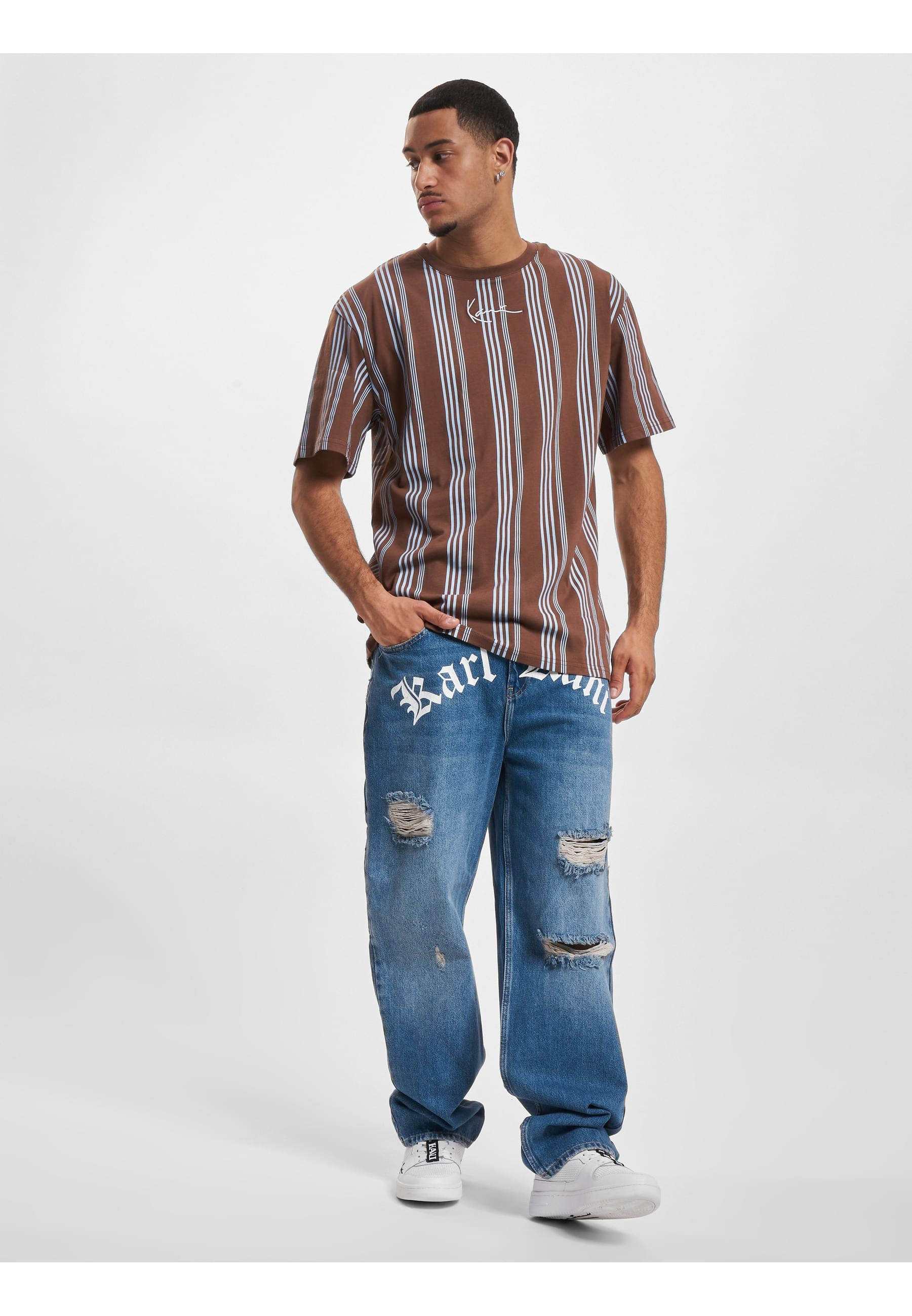 Karl Kani T-Shirt »Karl Kani Herren KM233-025-2 KK Small Signature Striped Tee«, (1 tlg.)