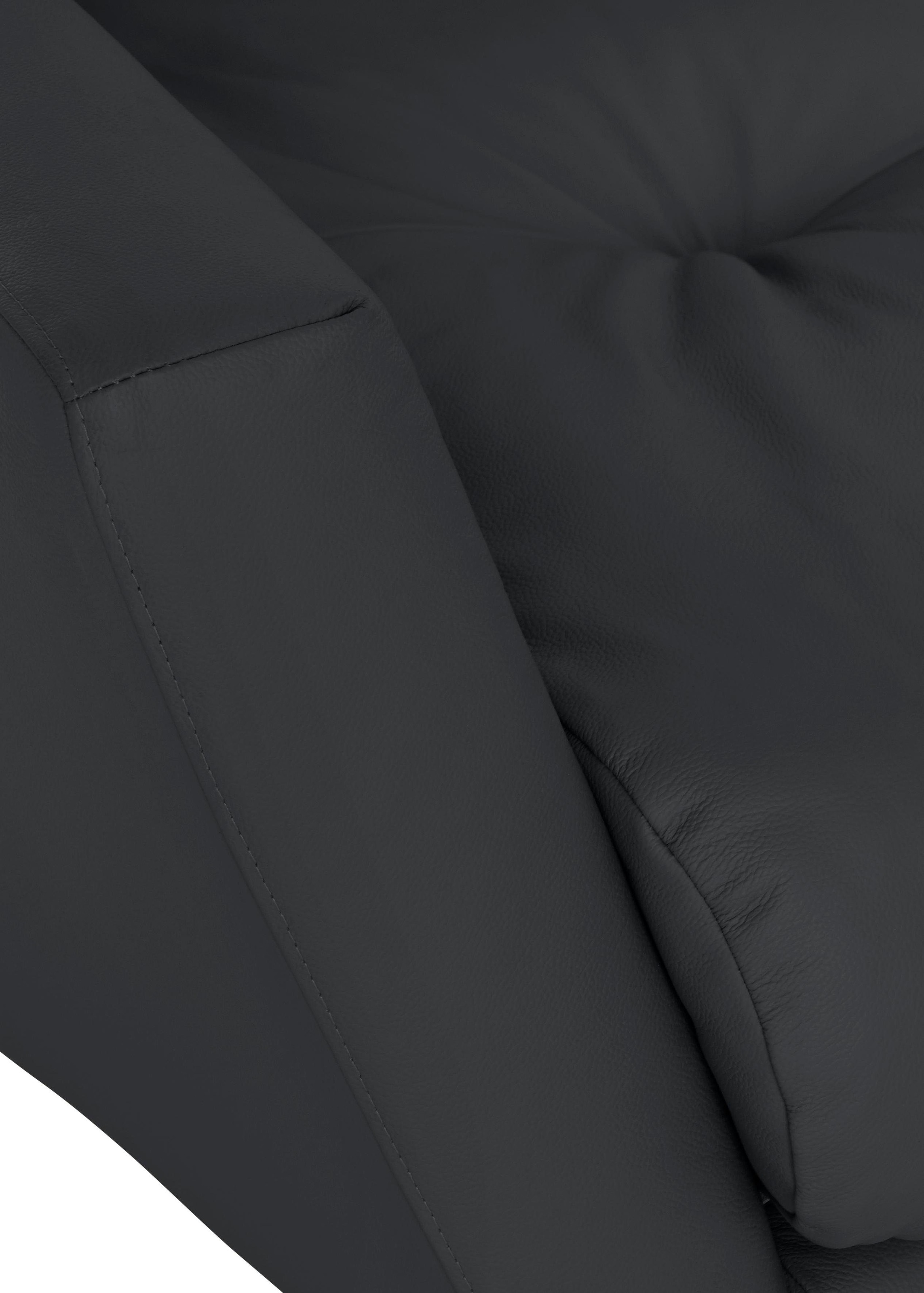 W.SCHILLIG Big-Sofa »softy«, mit dekorativer Heftung im Sitz, Füße schwarz pulverbeschichtet