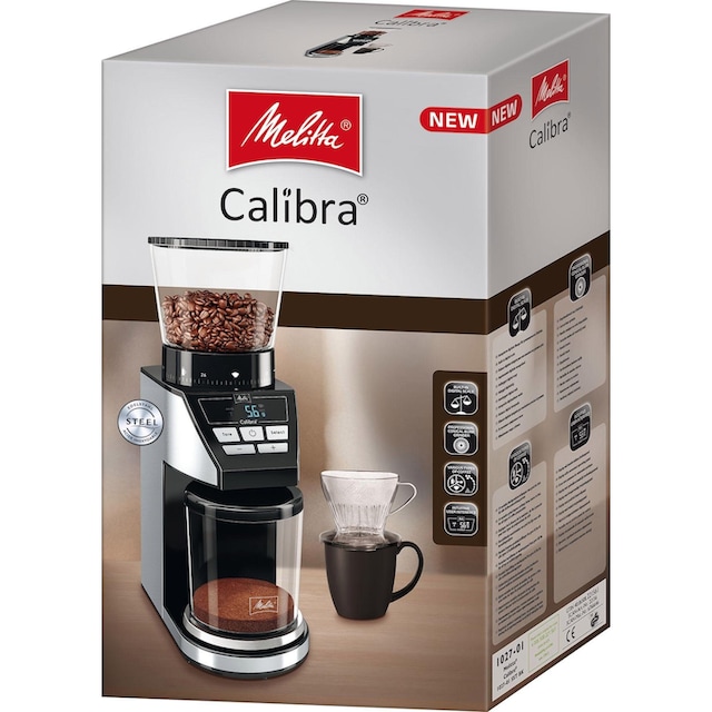 schwarz-Edelstahl«, g BAUR W, | Kegelmahlwerk, 1027-01 Kaffeemühle kaufen 160 375 »Calibra Bohnenbehälter Melitta