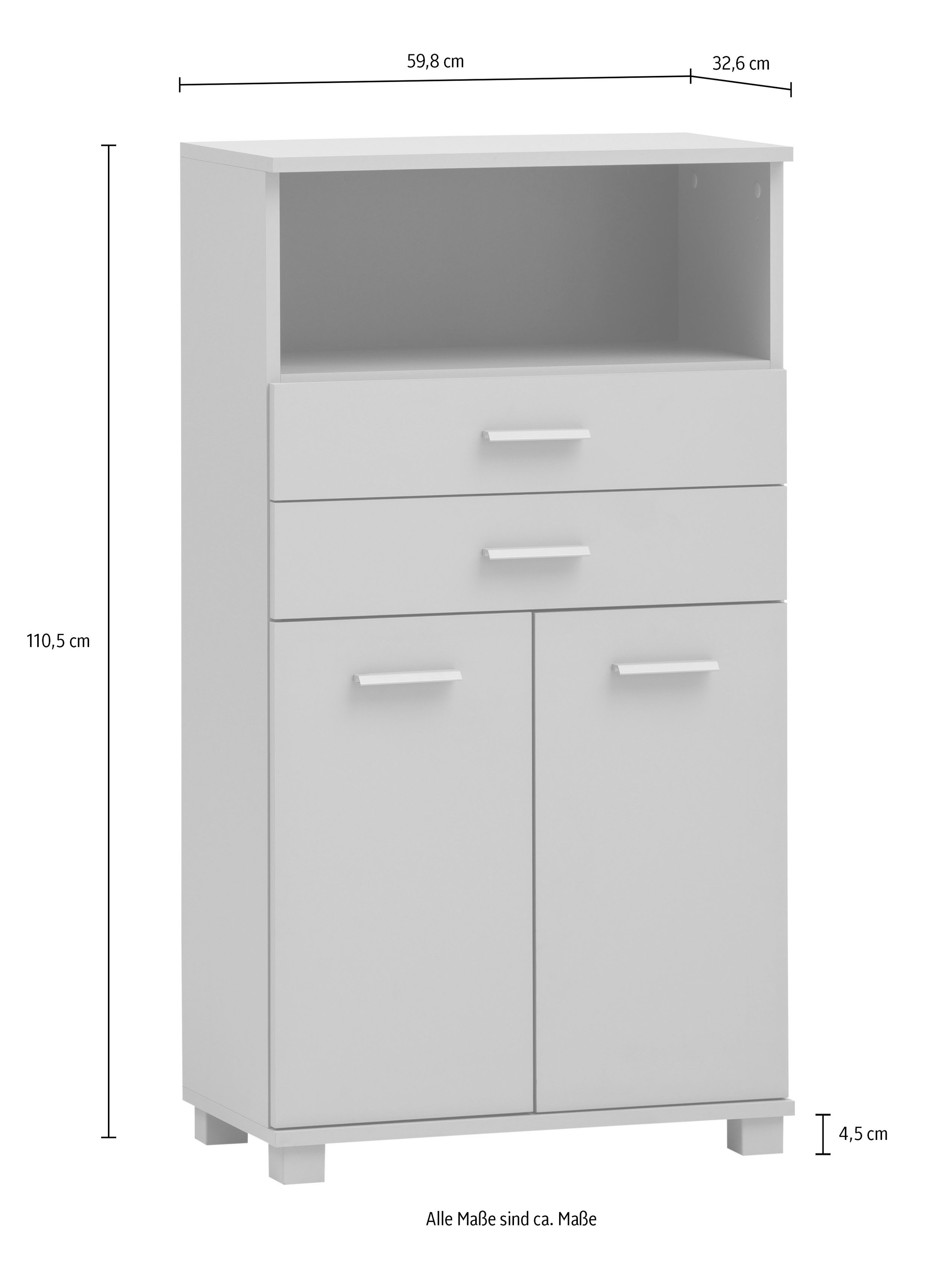 Schildmeyer Midischrank »Mono, in zwei Breiten verfügbar, mit Schubkästen und Ablagefach«, Made in Germany