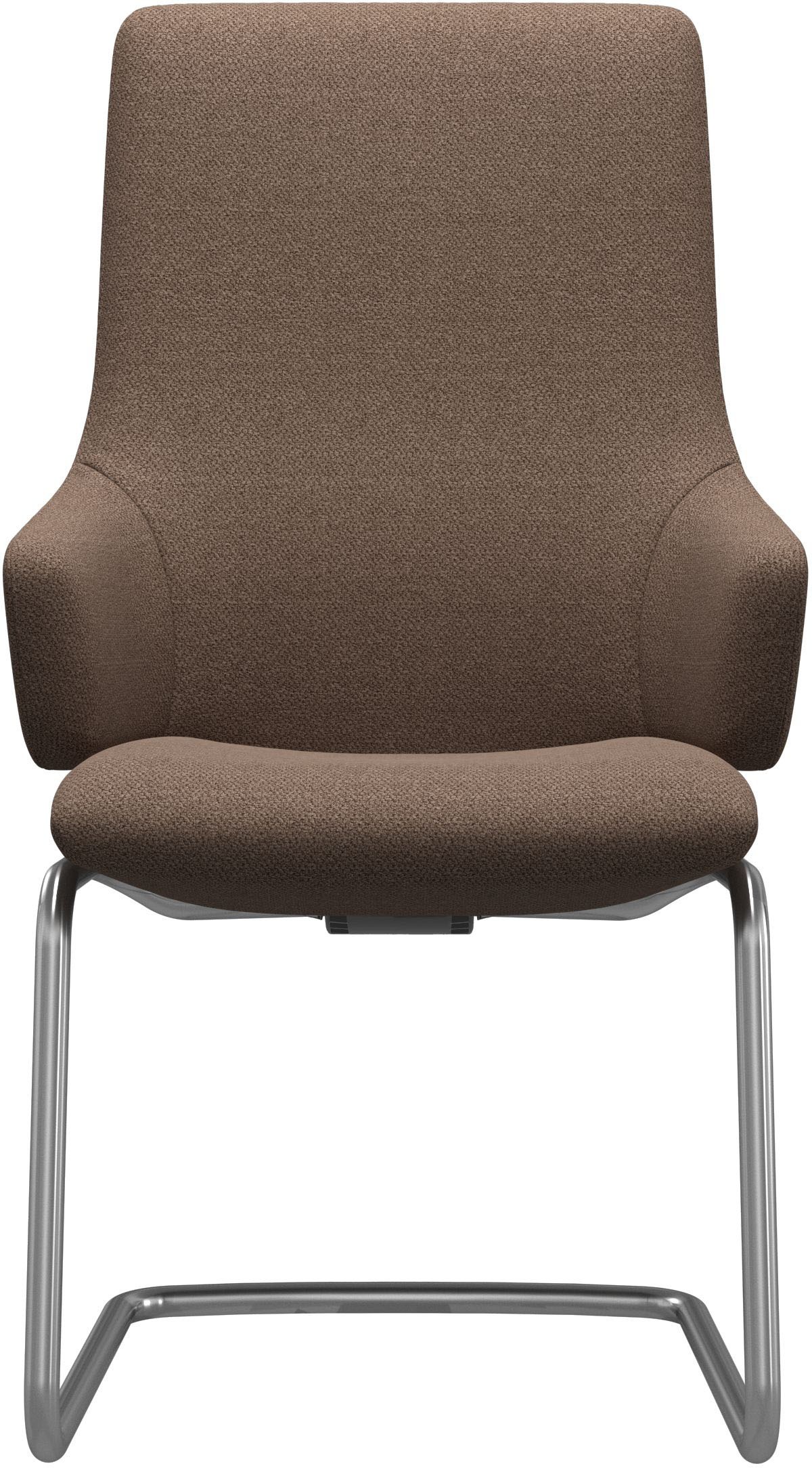 Stressless® Polsterstuhl »Laurel«, ROHLEDER Stoff Q2 FARON, High Back mit Armlehne, Größe L, mit Beinen aus Stahl in Chrom matt