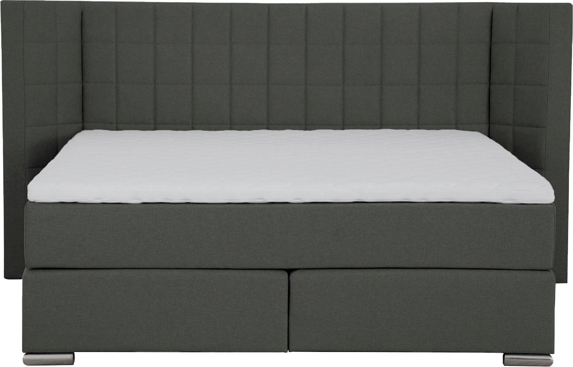 Home affaire Boxspringbett "Piazza" mit Steppung und Kopfteil mit seitliche günstig online kaufen