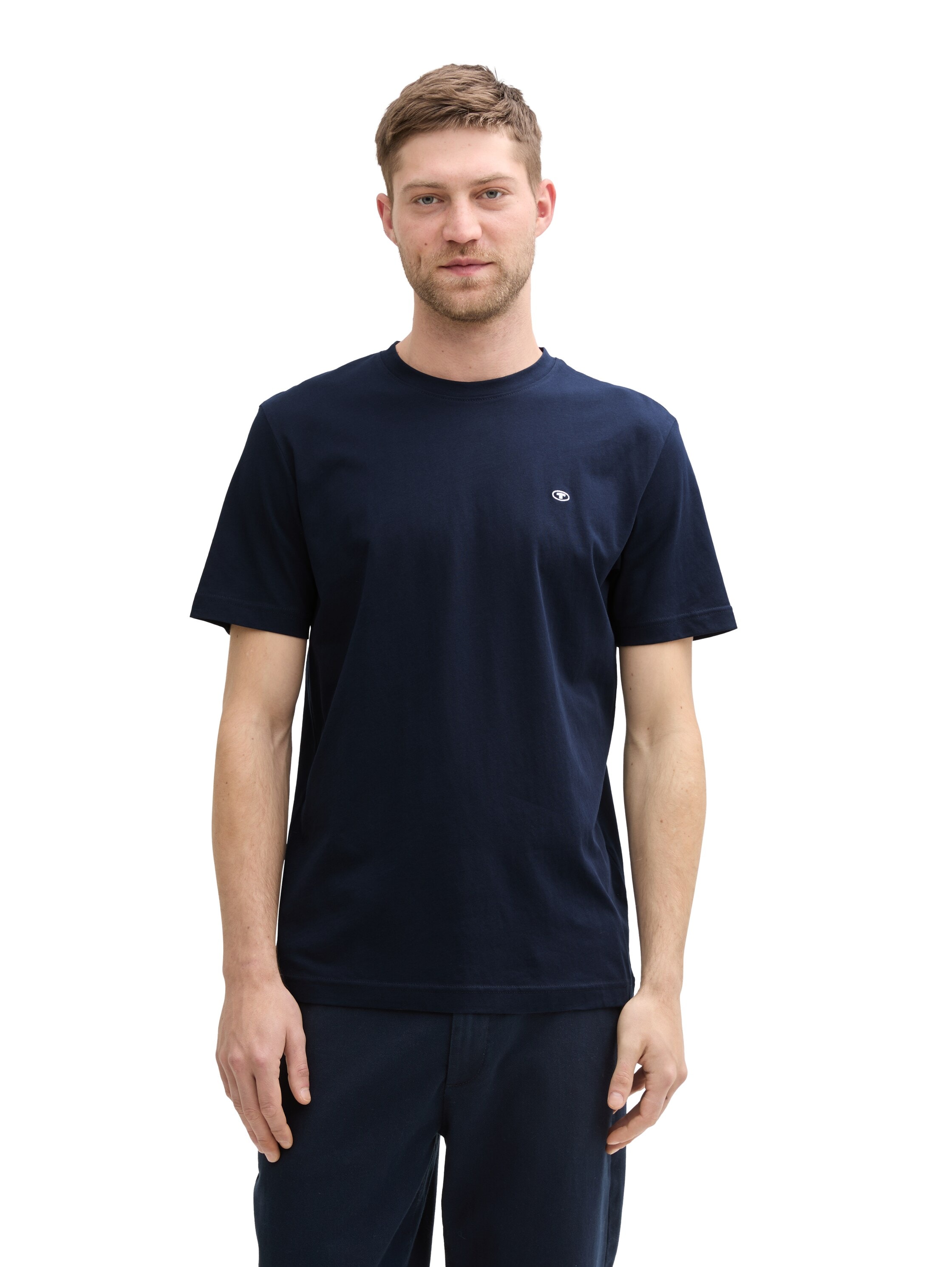 TOM TAILOR T-Shirt, (Packung, 3 tlg.), 3er Pack mit Logo-Stickerei