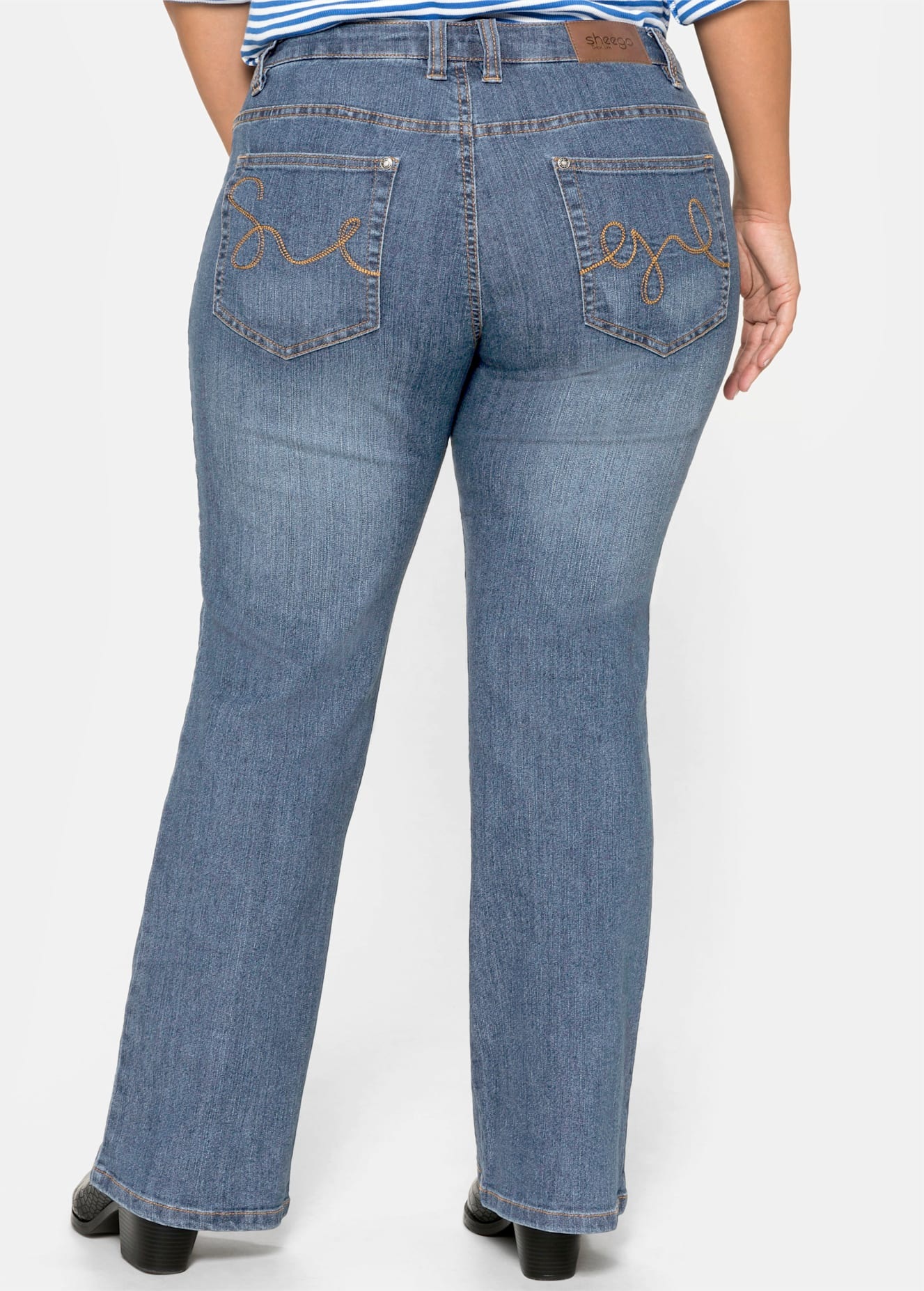 Sheego Bootcut Jeans Blue Denim 88 2