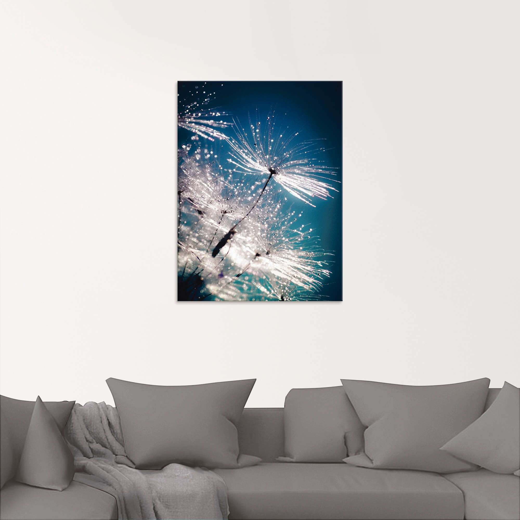 Artland Glasbild »Pusteblume Kristallschirmchen«, Blumen, (1 St.), in verschiedenen Größen
