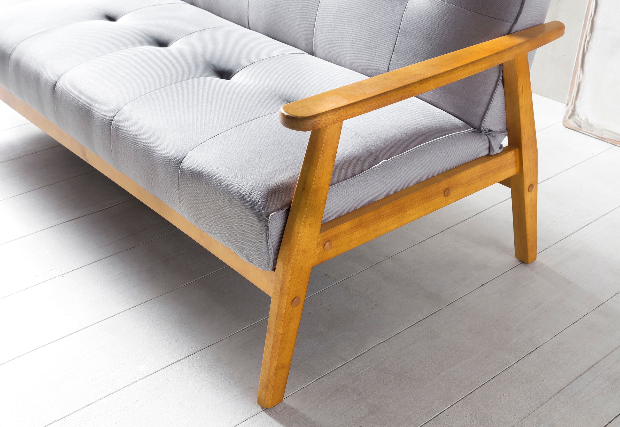SalesFever Schlafsofa »Skagen, Sofa, 3-Sitzer«, mit Holzgestell, 60° Relax- und Schlaffunktion, Breite 190 cm