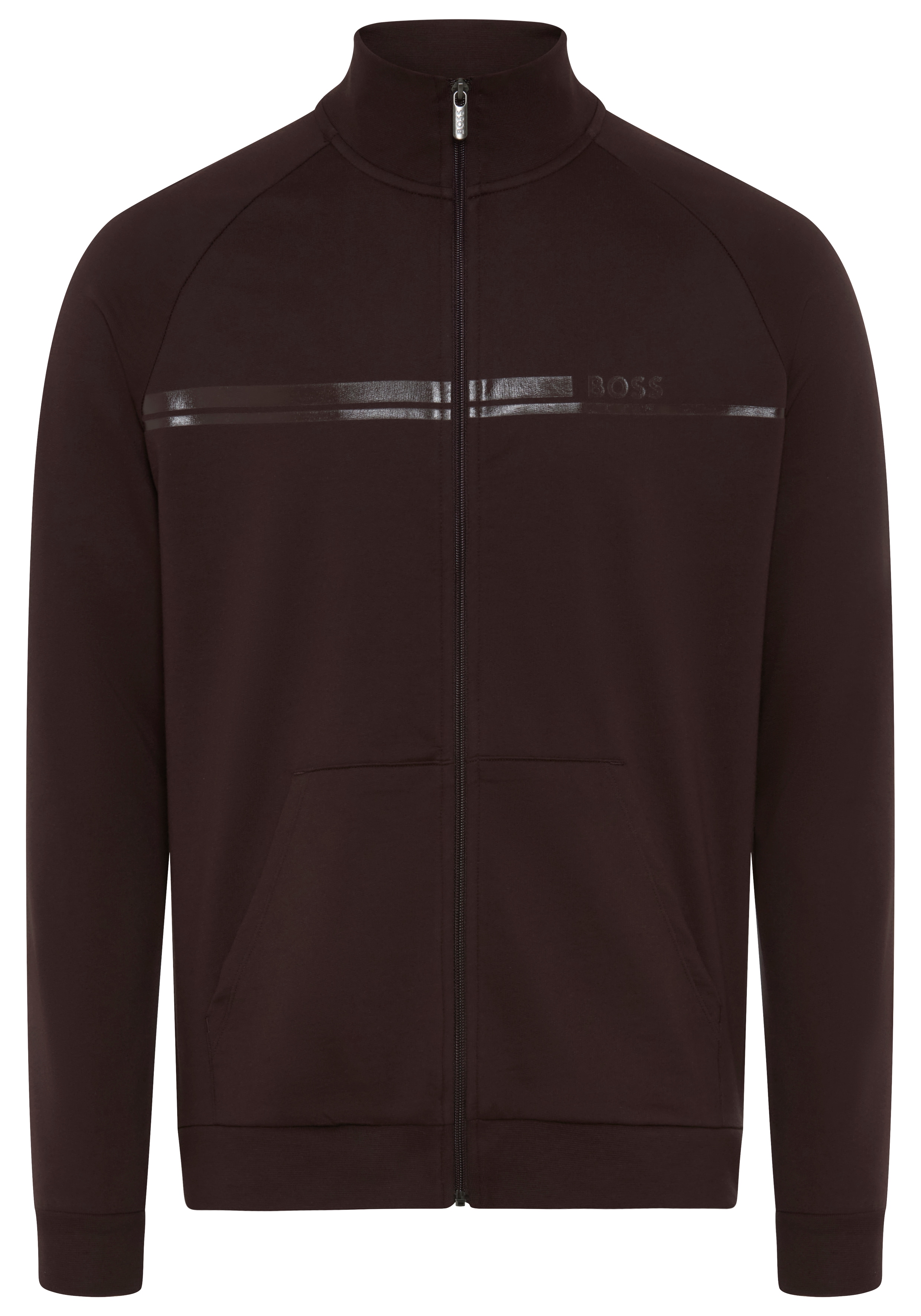 BOSS Sweatjacke "Authentic" mit Streifen und Logo, regular fit