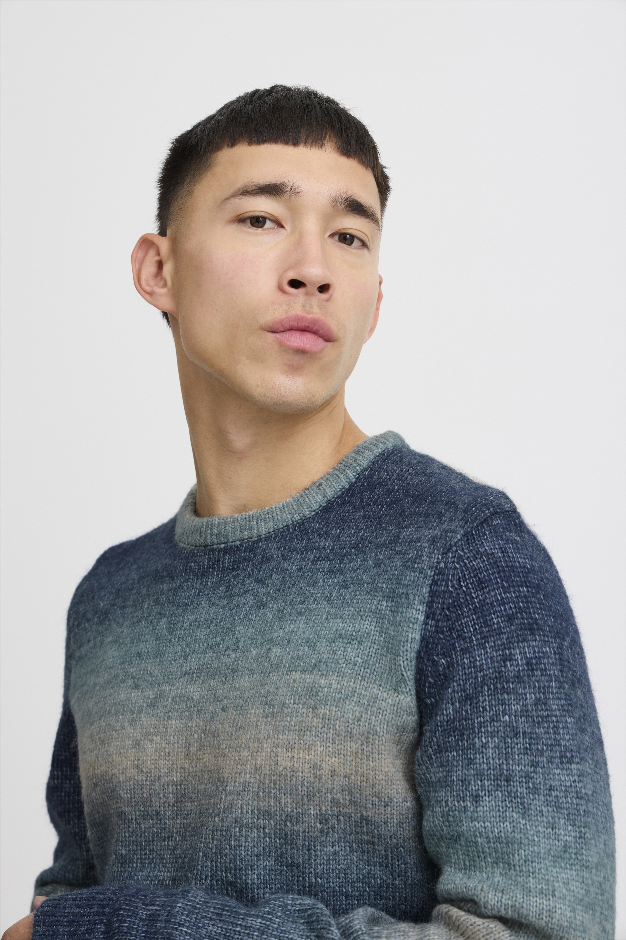 Blend Strickpullover »BHPullover« Klassischer Grobstrickpullover mit farbverlauf