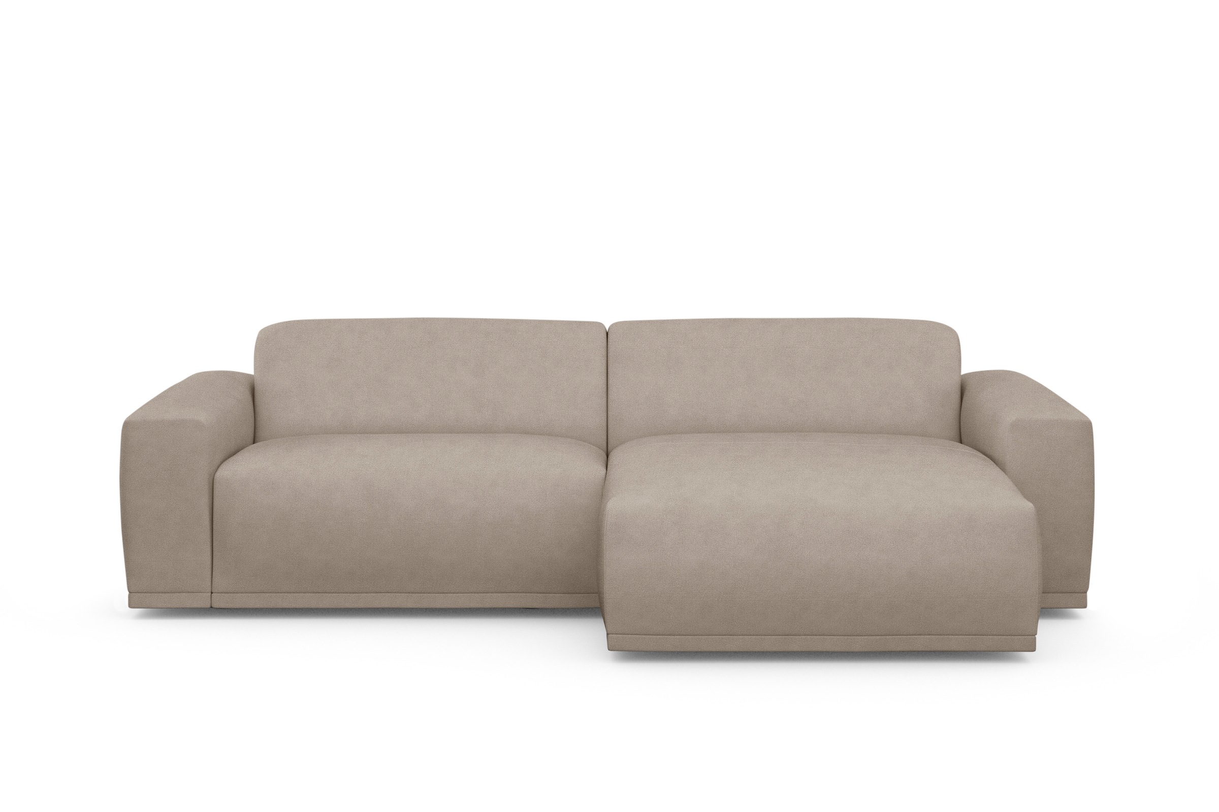 TRENDMANUFAKTUR Ecksofa »Braga, mit hochwertigem Kaltschaum, L-Form, in Cord erhältlich«, (2 St.), modernes Sofa, Couch mit hohem Sitzkomfort, 255/72/160 cm (B/H/T)