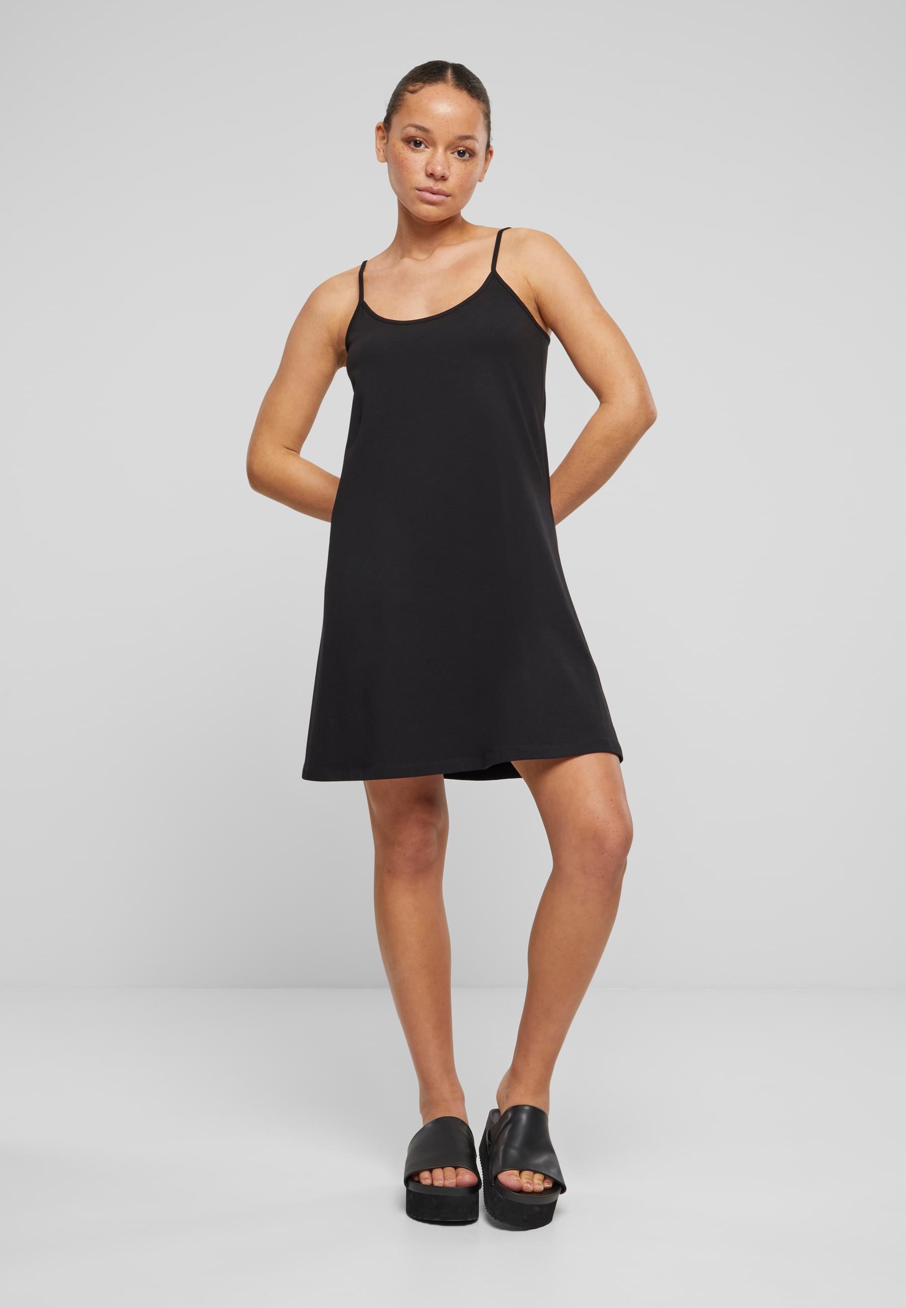 URBAN CLASSICS Shirtkleid »Urban Classics Damen Ladies Stretch Jersey Hanger Dress«, (1 tlg.)