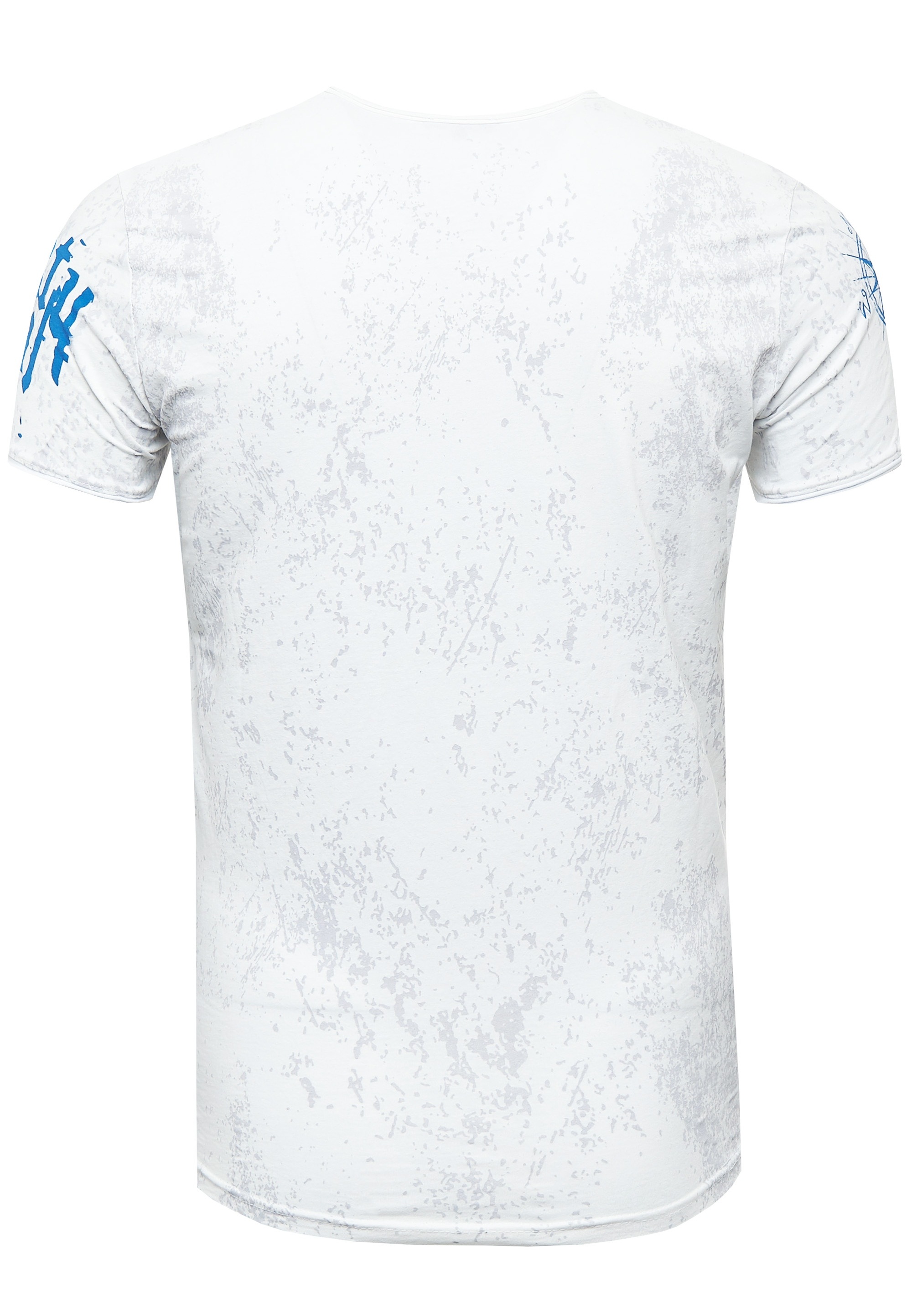 Rusty Neal T-Shirt mit seitlicher Knopfleiste