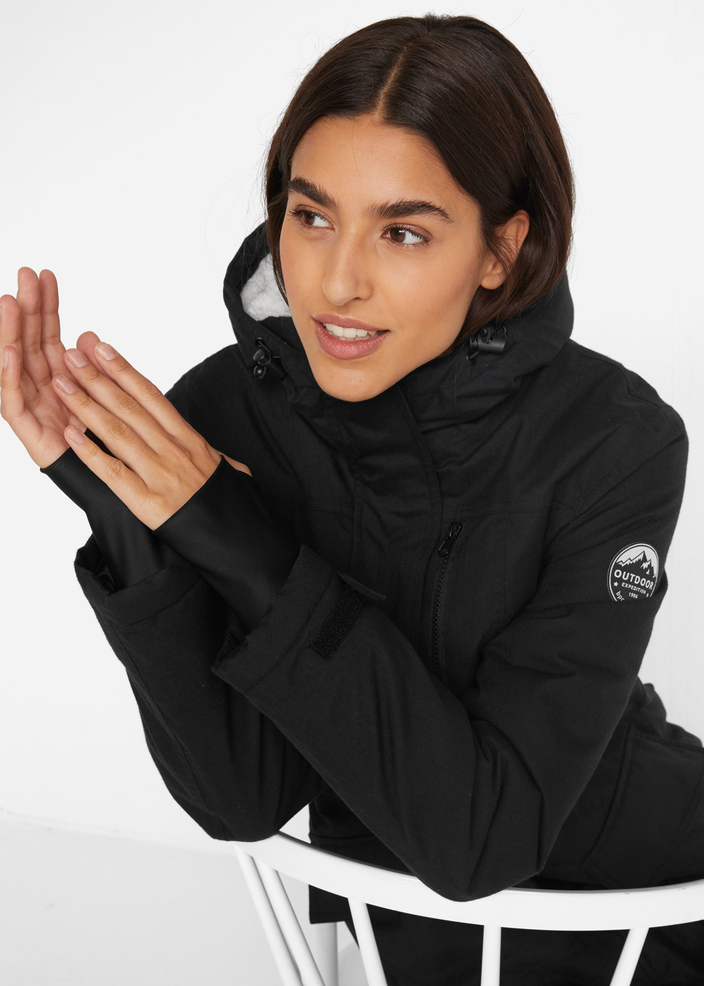 Thumbnail - bonprix Funktionsparka "wasserdichte Funktions-Parka mit Teddyfleece in der Kapuze" mit Kapuze wasserdichte Funktions-Pa...