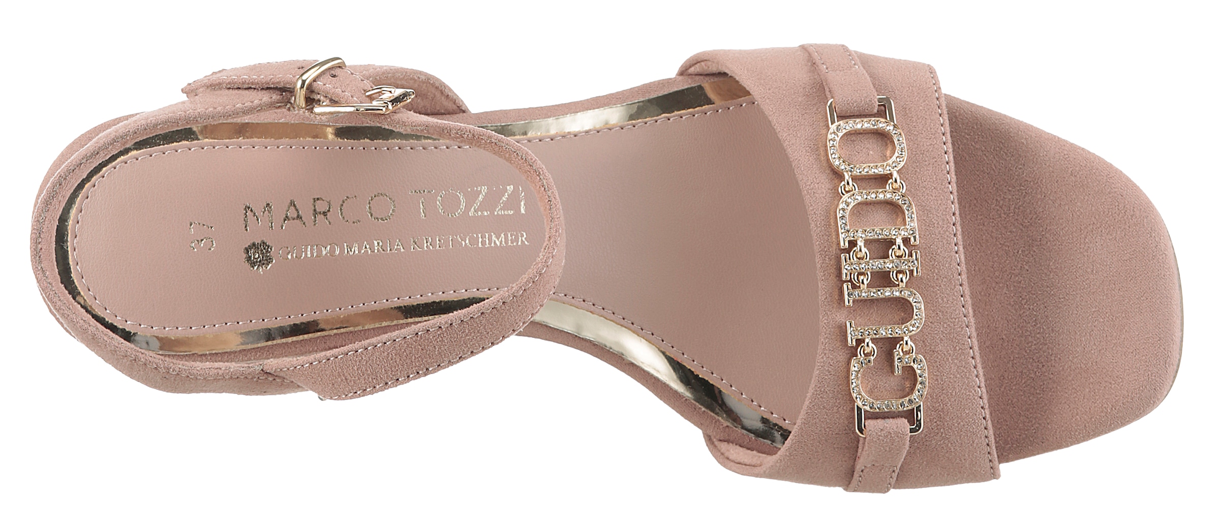 MARCO TOZZI by GMK Sandalette, Blockabsatz, Riemchensandale, Abendschuh mit Feel Me-Ausstattung