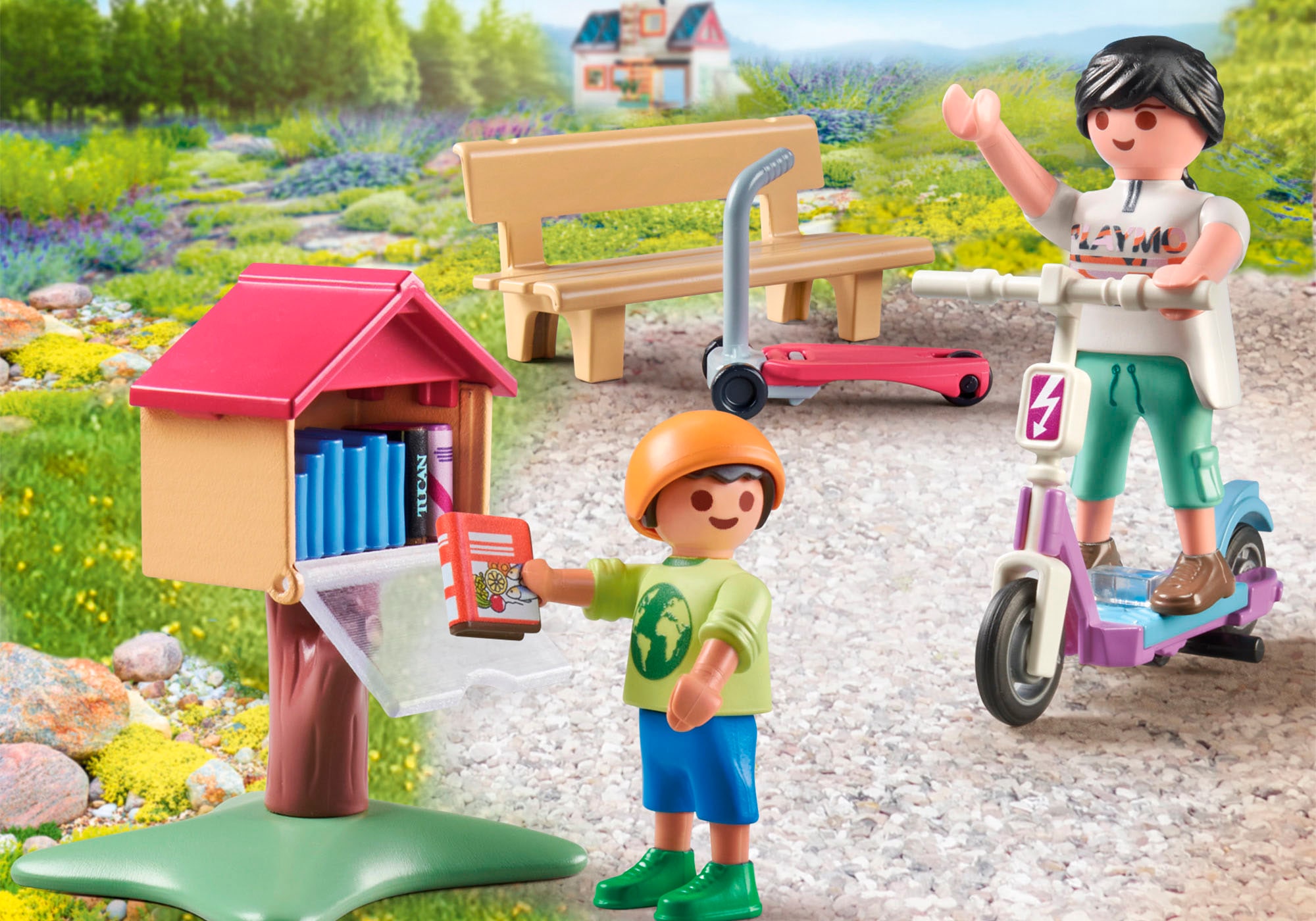 Playmobil® Konstruktions-Spielset »Büchertausch für Leseratten (71511), My Life«, (25 St.), Made in Europe
