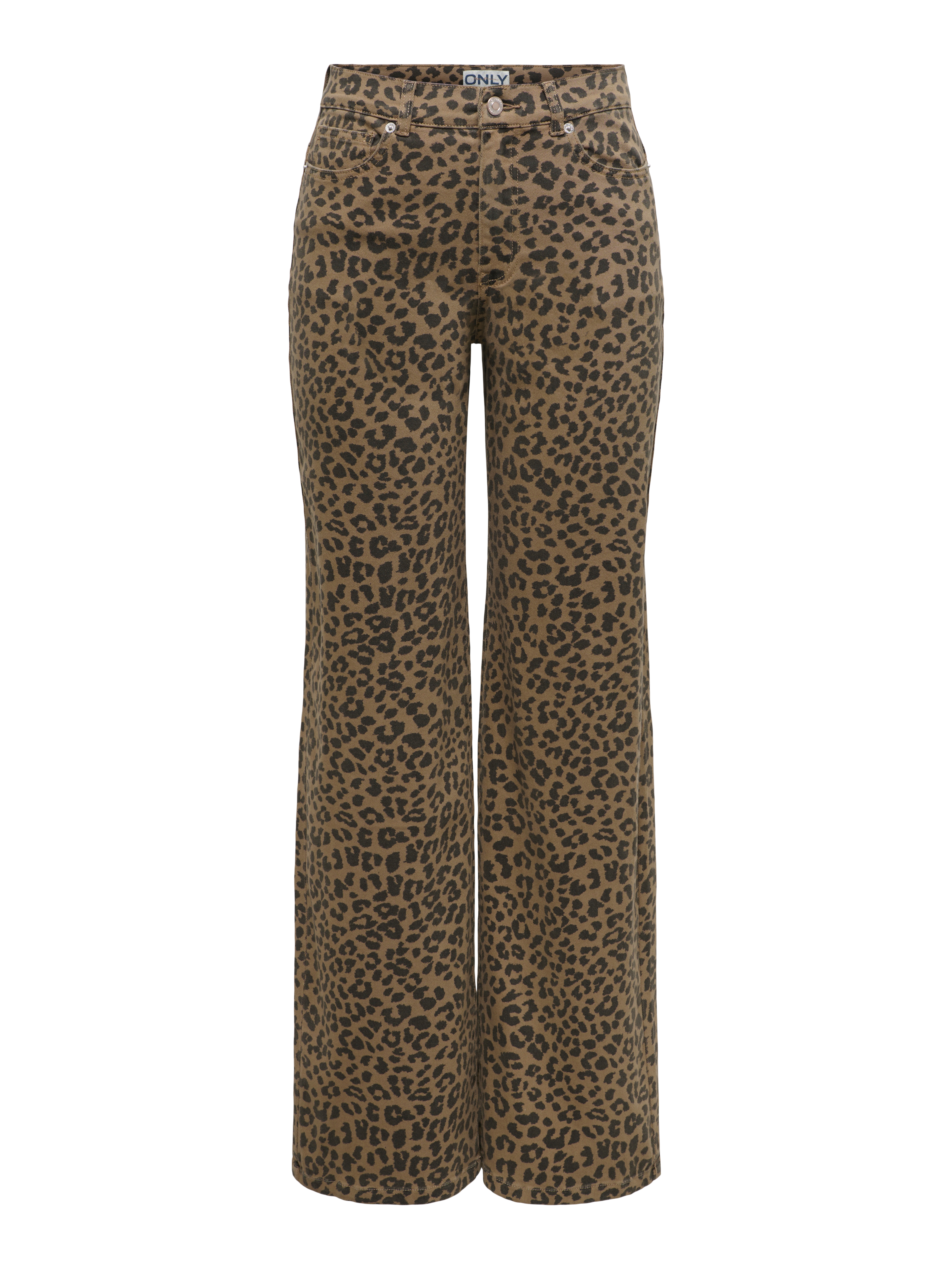 ONLY "ONLMADISON HW WIDE ANIMAL PANT CC PNT" Baumwollmischung