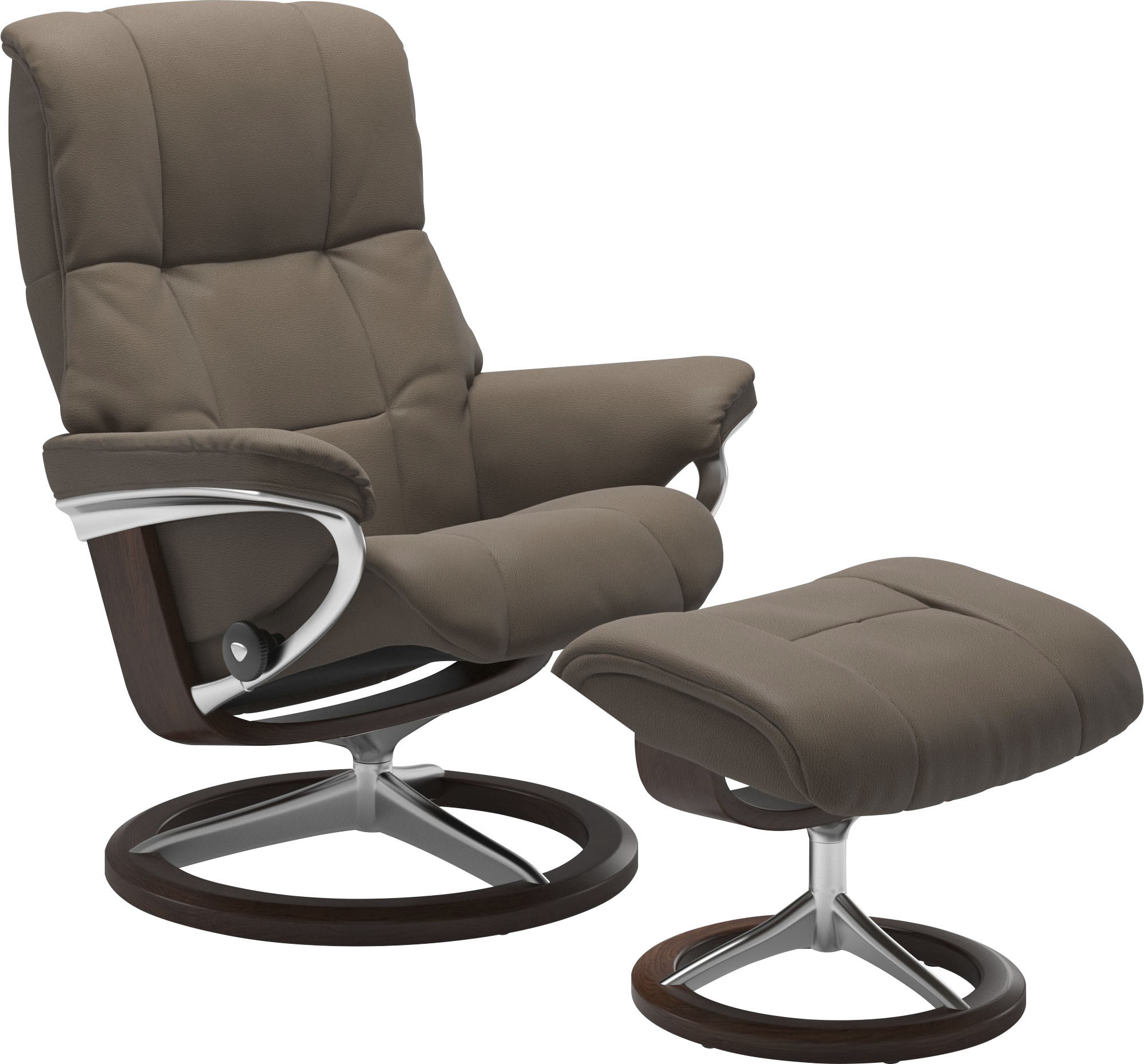 Stressless Relaxsessel "Mayfair" Set, Relaxsessel mit Hocker, mit Hocker, mit Signature Base, Größe S, M & L, Gestell Braun