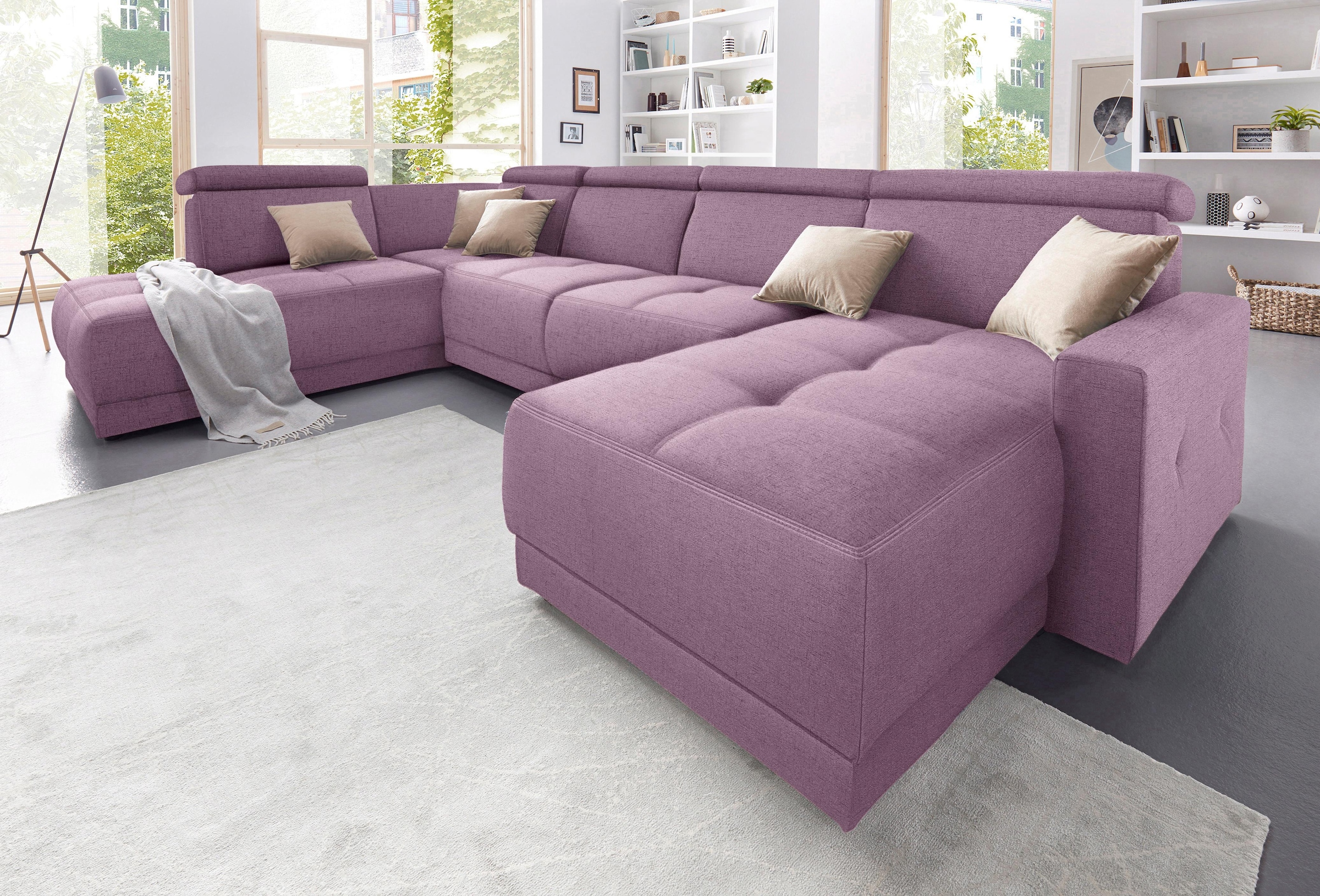 DOMO collection Wohnlandschaft "Ava moderne Sitzheftung mit toller Doppelna günstig online kaufen