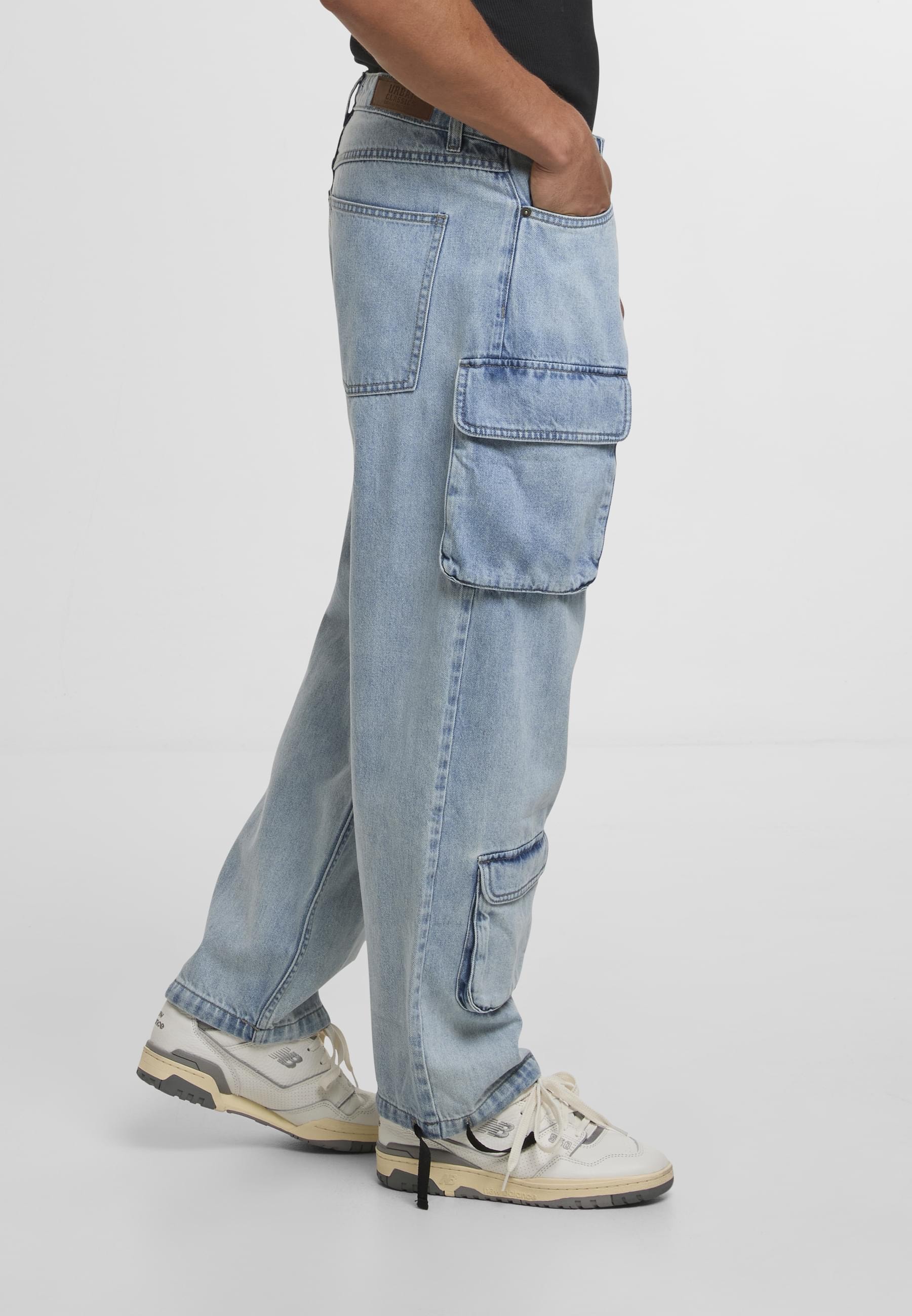 URBAN CLASSICS Cargohose »Urban Classics Multi Pocket Denim Cargo«, (1 tlg.)