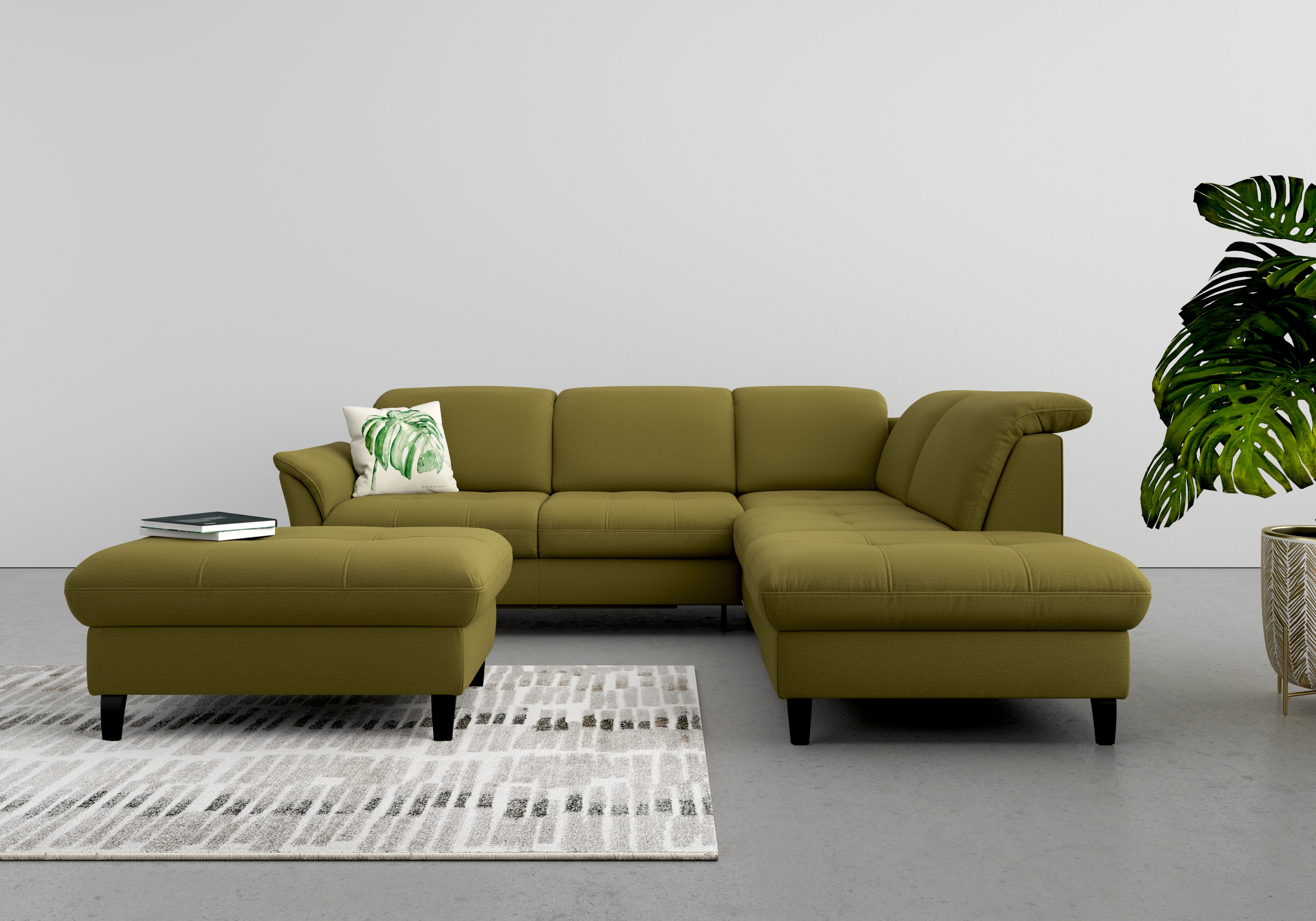 sit&more Ecksofa "Maggiore L-Form" wahlweise mit Kopfteilverstellung, Schlaffunktion und Stauraum
