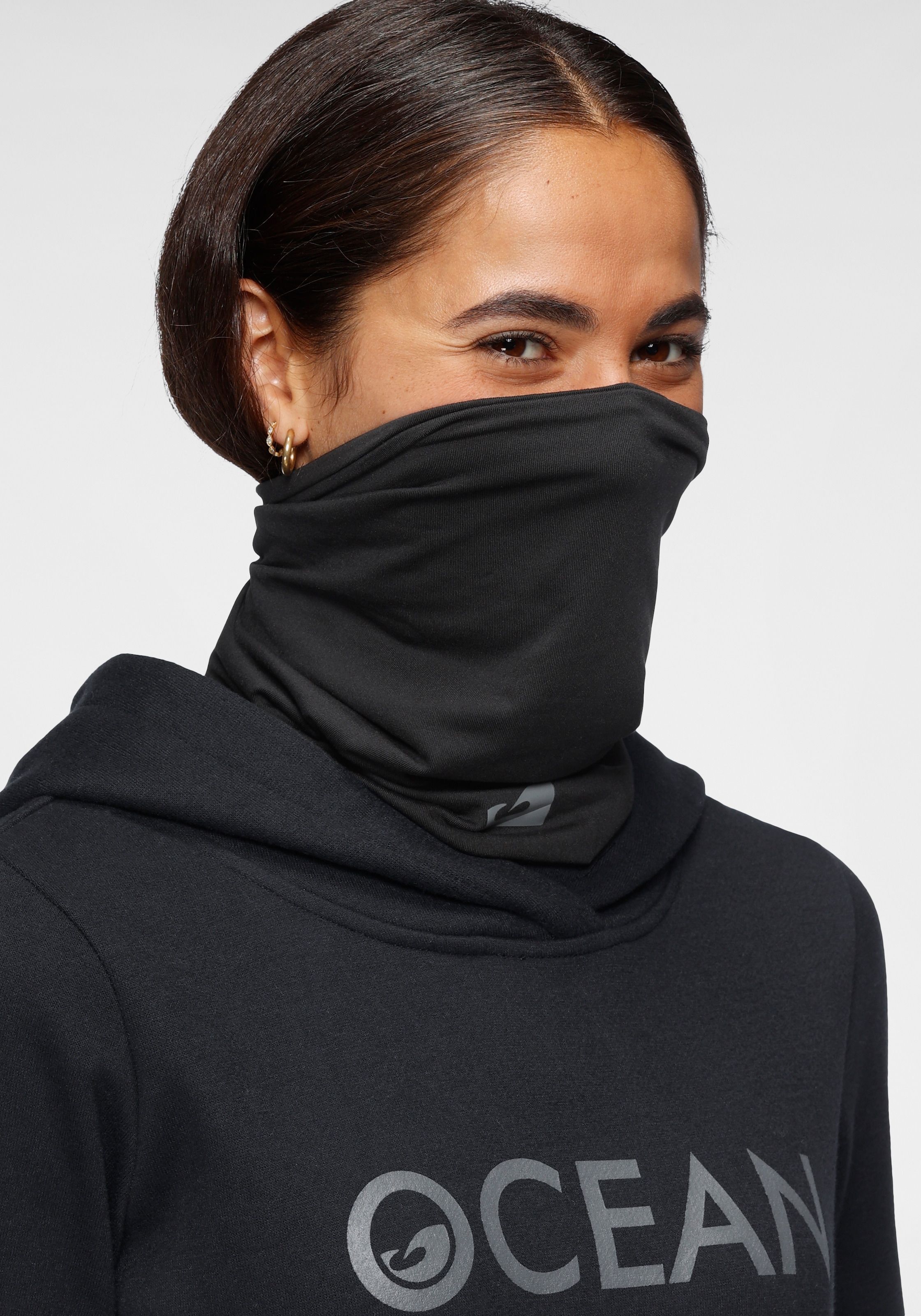 Ocean Sportswear Kapuzensweatshirt »mit Multifunktionaler Tube Schal«, (Set, 2 tlg.), basic geschnittene Passform, aus Baumwollmischung, mit Kängurutasche