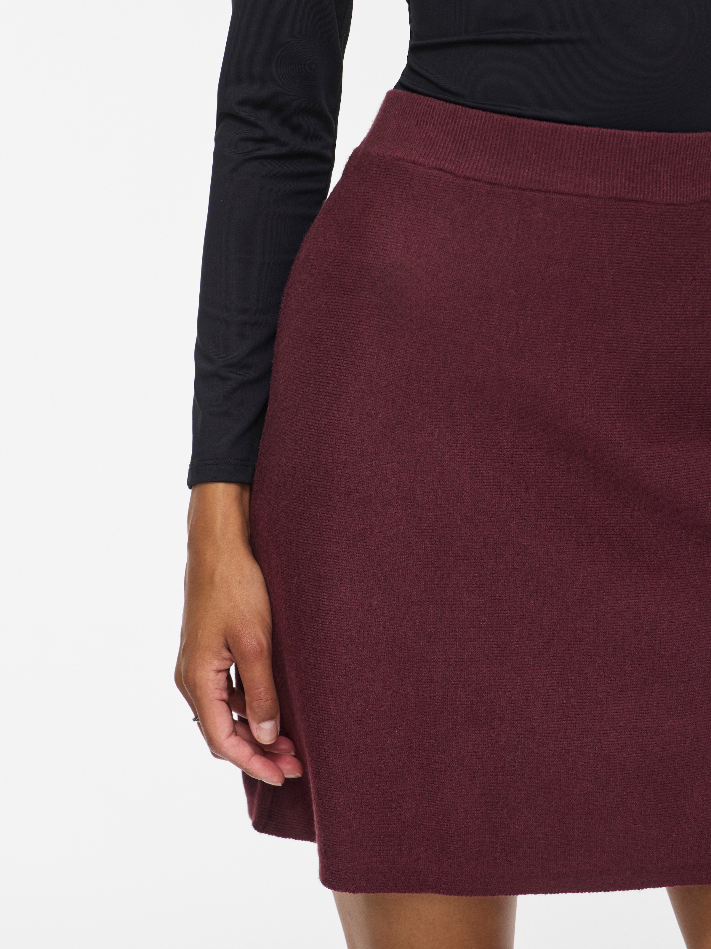 Vila Strickrock »VIKERRY HW KNIT SKIRT - NOOS« Materialmix, elastisches Bündchen