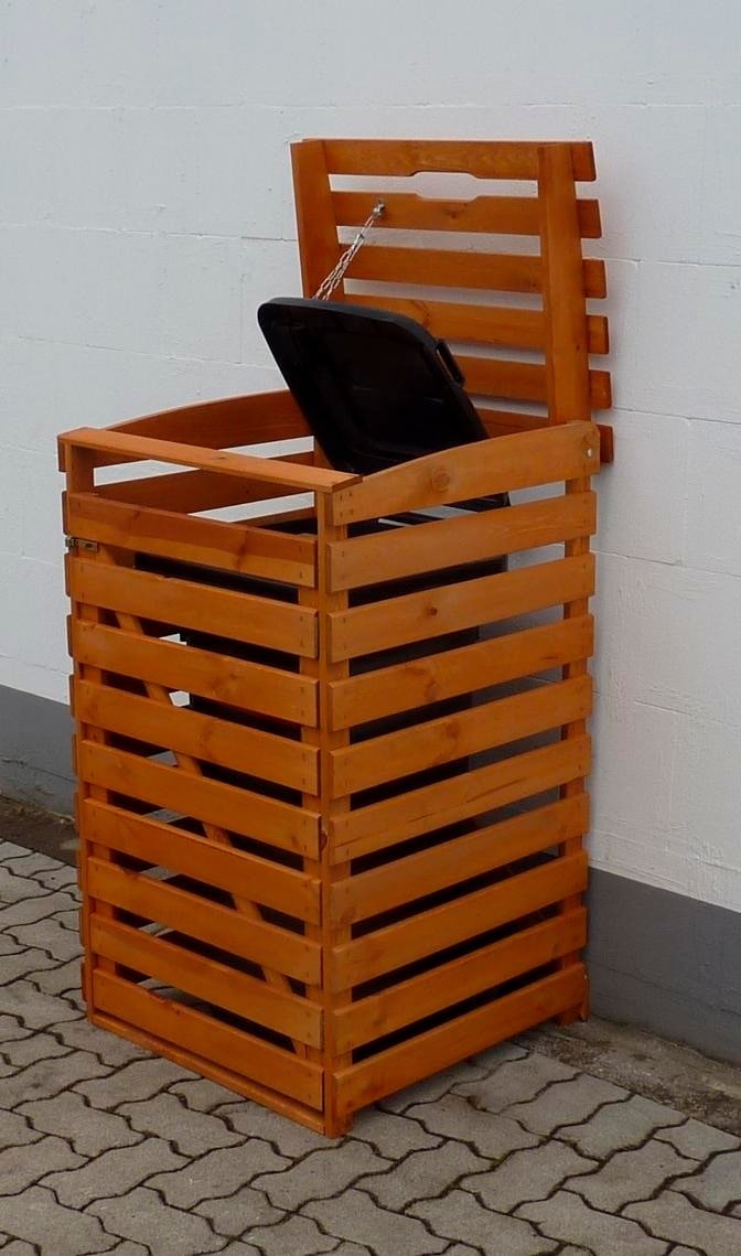promadino Mülltonnenbox, für 1x240 l aus Holz, BxTxH: 67x90x122 cm