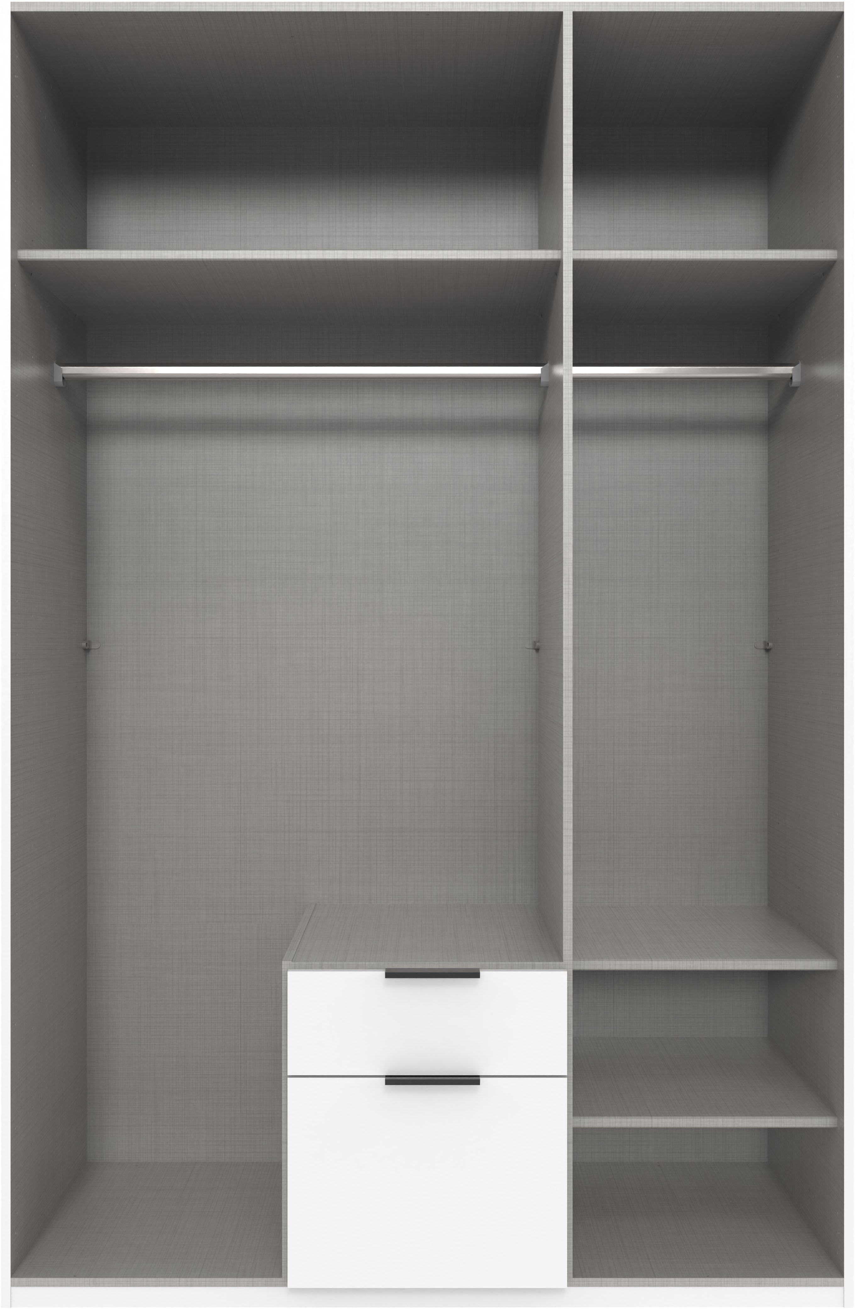 Thumbnail - Wimex Drehtürenschrank "Mugano" mit langen oder kurzen Griffen aus Metall, wahlweise mit oder ohne Spiegel, mit Schublad...