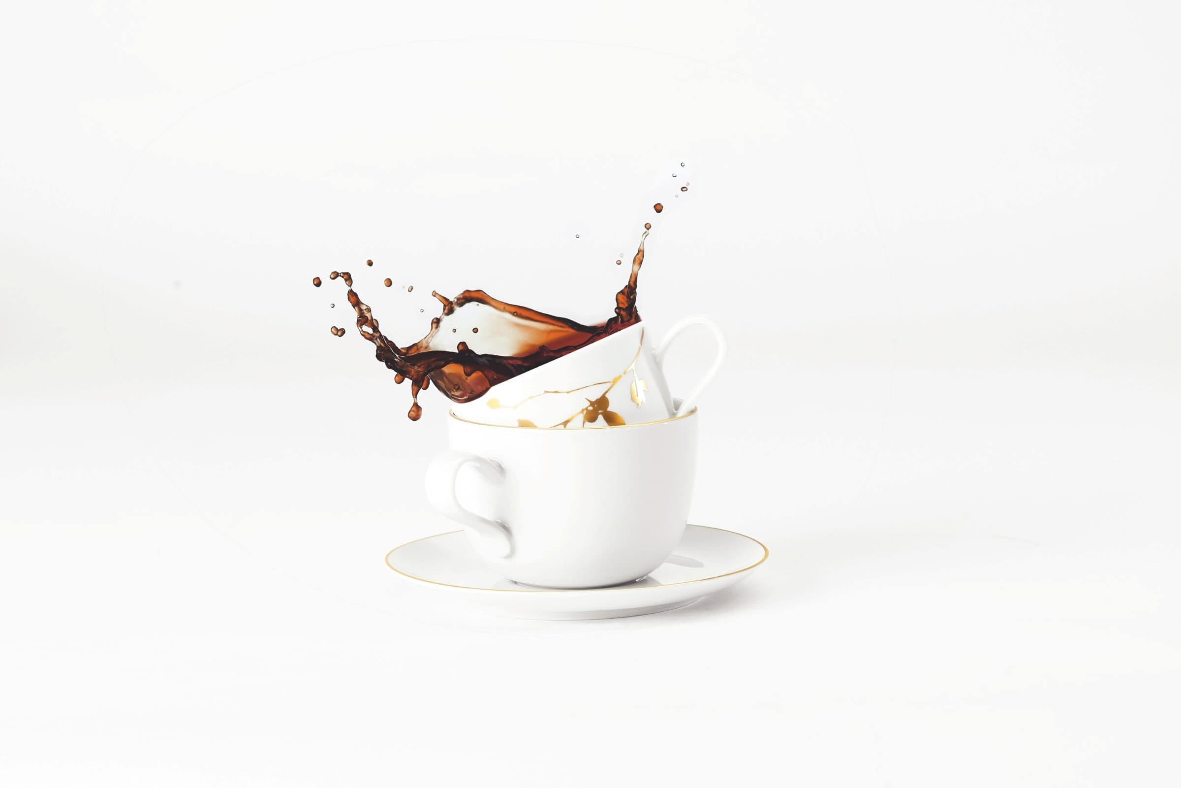 Seltmann Weiden Untertasse »Kombiuntertassen Liberty Goldrand ø 16,5 cm 6er Set weiß-gold« Spülmaschinengeeignet, Ofenfest