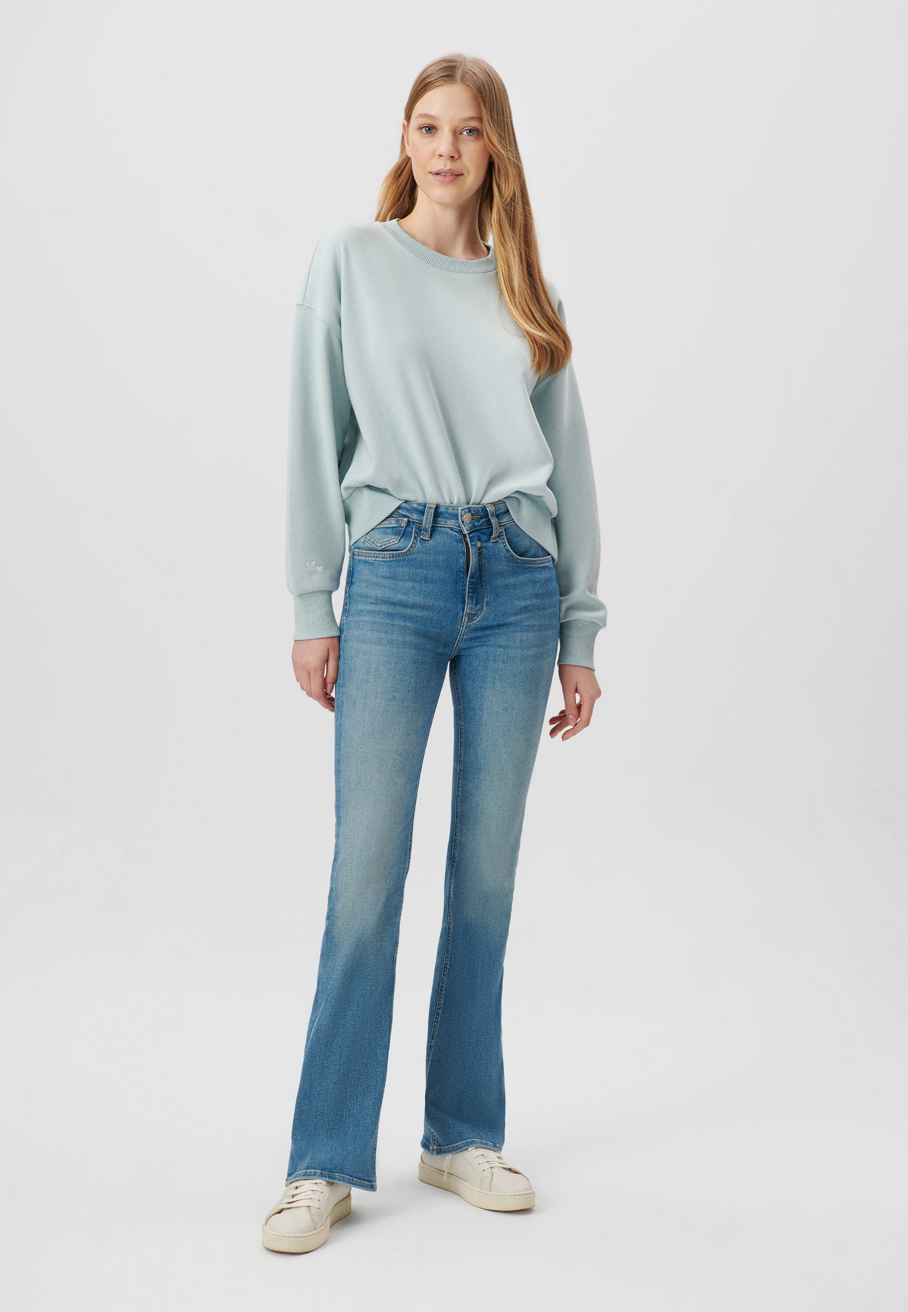 Mavi Rundhalspullover "CREW NECK SWEATSHIRT", Sweatshirt cropped