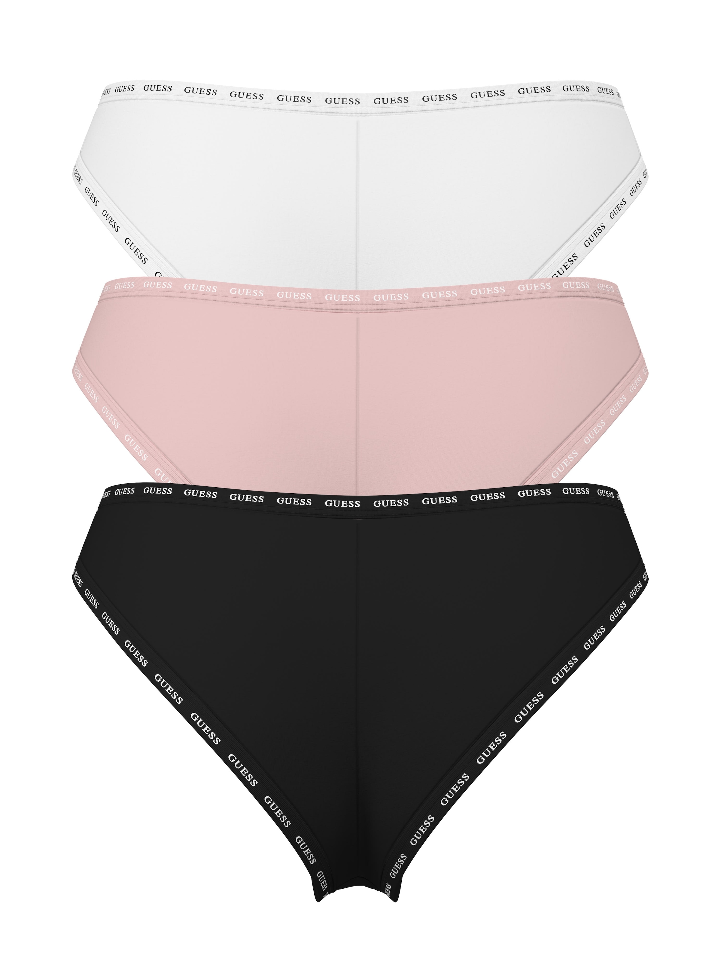 Guess Brasilslip »3 PACK BASIC BRAZILIAN« Packung, 3 Stk. mit Logo-Details, Stretch-Qualität