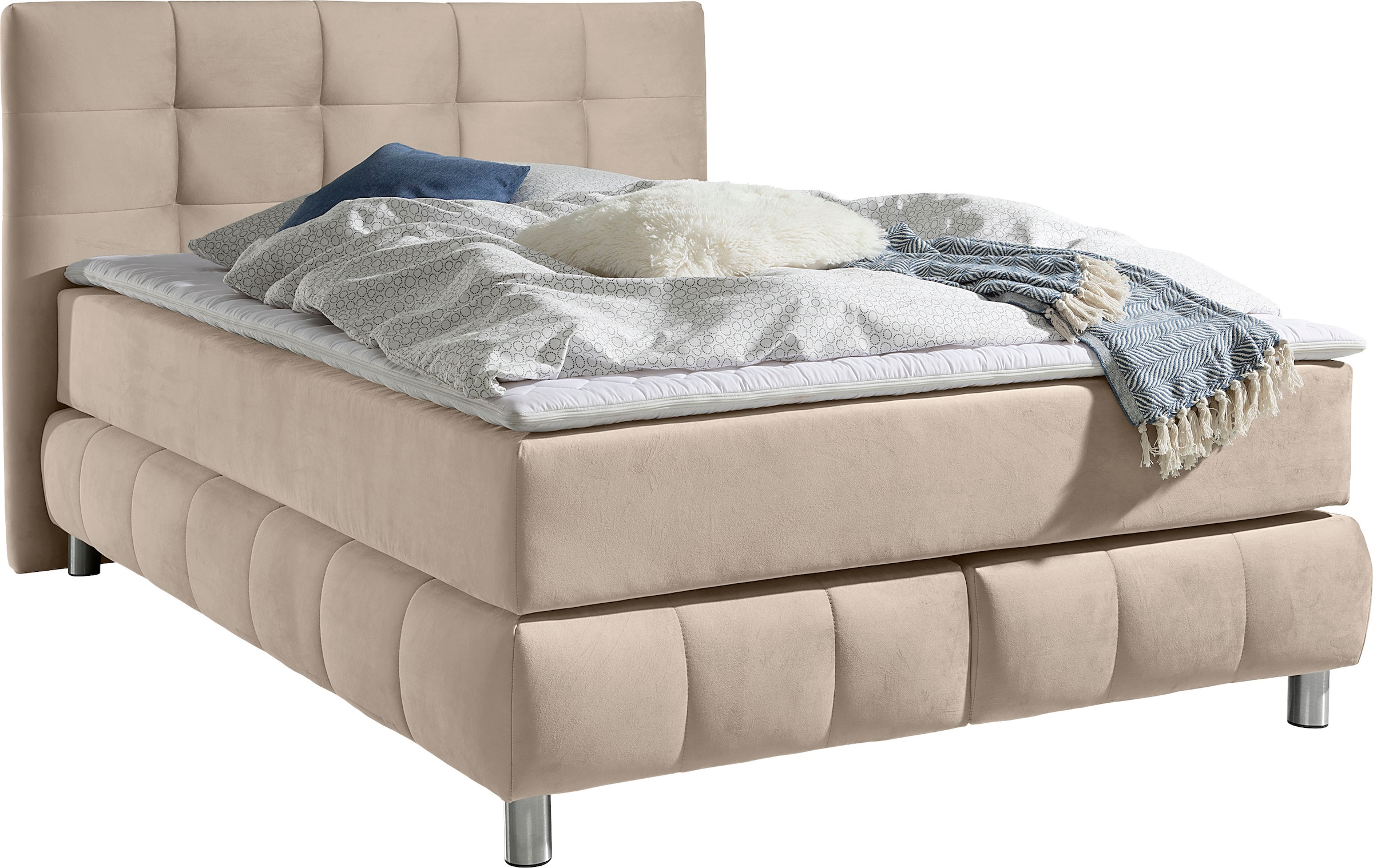 andas Boxspringbett "Salo", incl. Topper, 6 Breiten, 2 Härtegrade, TFK auch günstig online kaufen