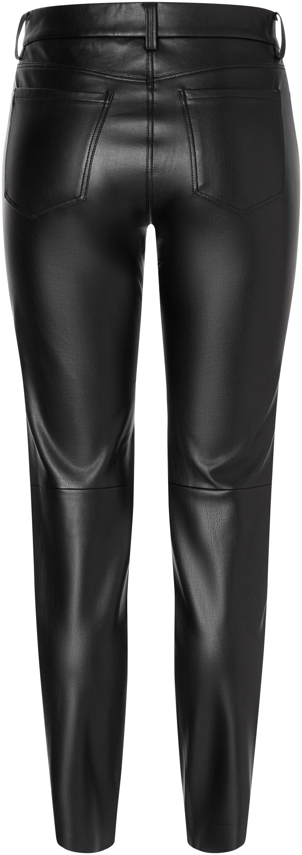 MAC Lederimitathose »SKINNY«, mit Taschen