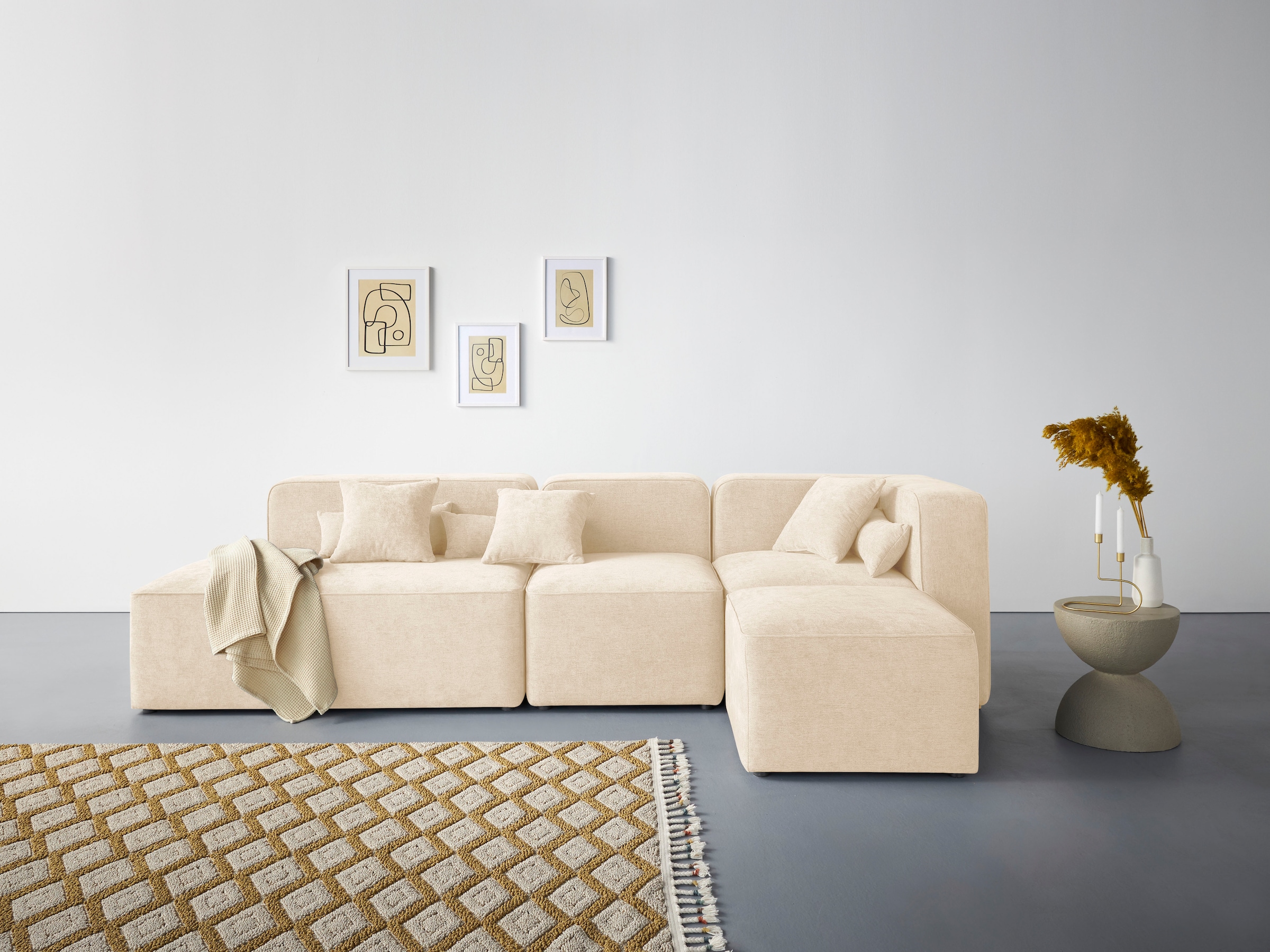 Home affaire Ecksofa "Sundstrup L-Form" Modulserie, individuelle Zusammenst günstig online kaufen