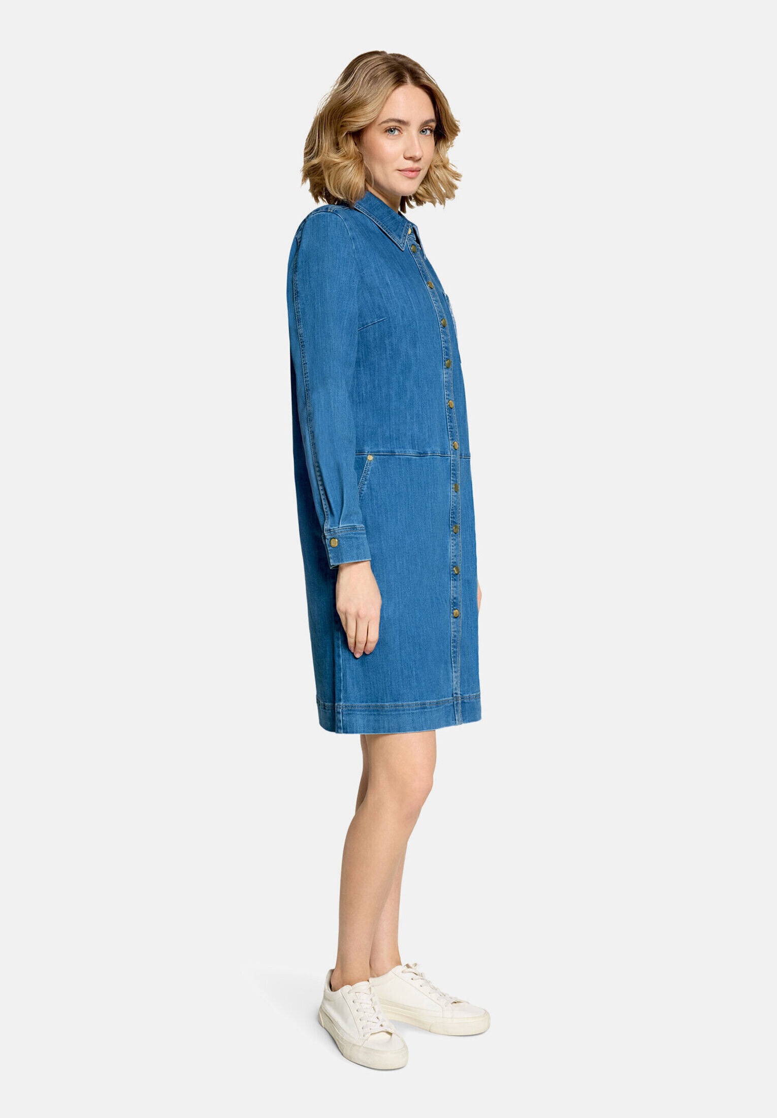 Betty Barclay Hemdblusenkleid "Damen mit Knopfleiste" Eingrifftasche aufgesetzte Taschen