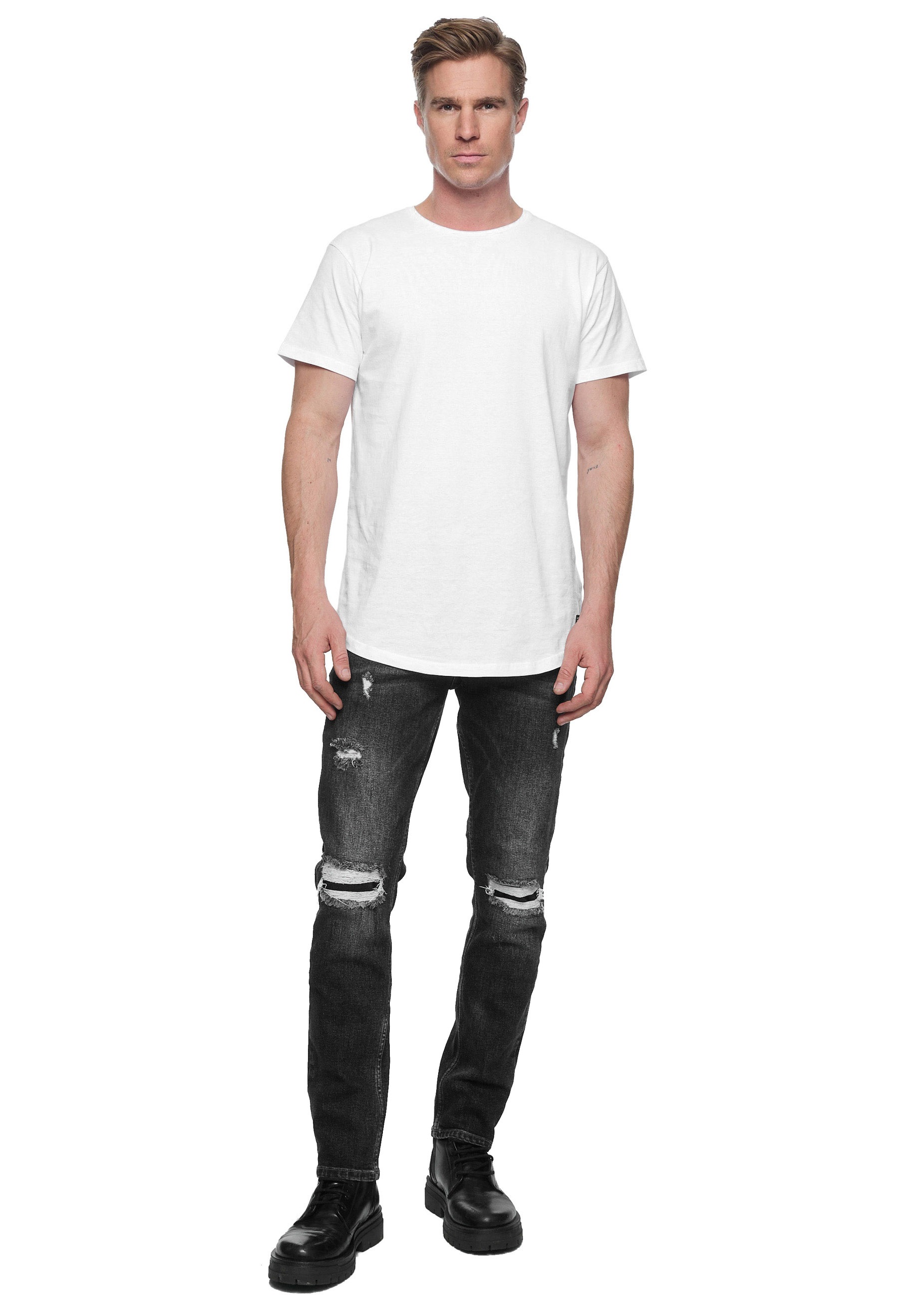 Rusty Neal Straight-Jeans »YOKOTE«, mit farblich abgesetzten Details
